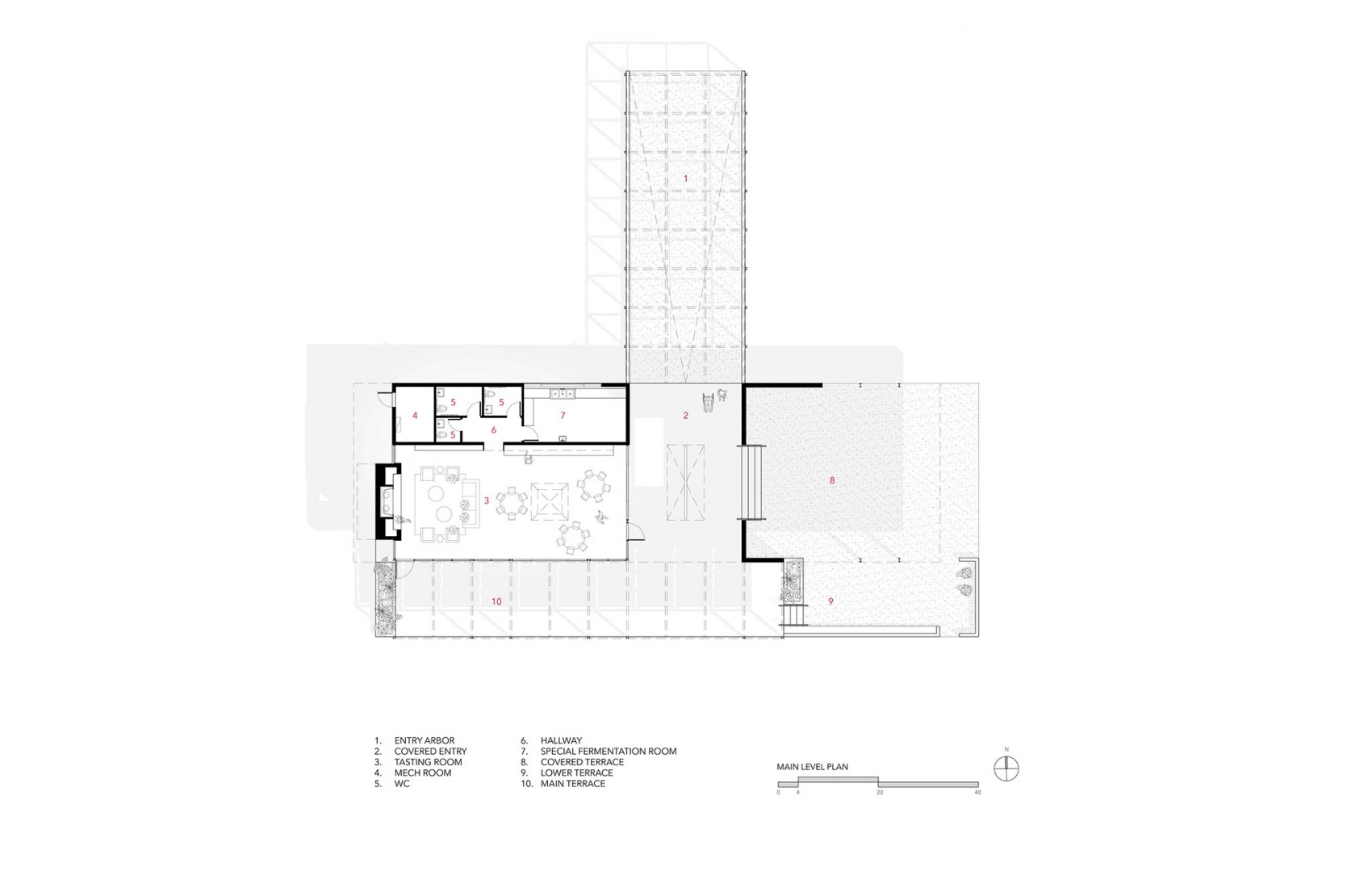 Plano de la planta principal. Alton Wines por GO'C.