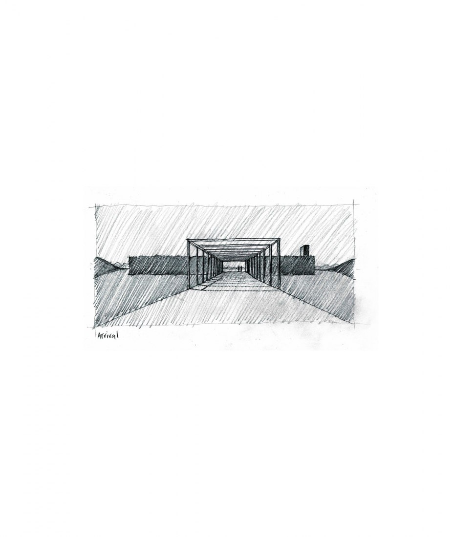 Boceto de concepto - llegada. Alton Wines por GO'C.
