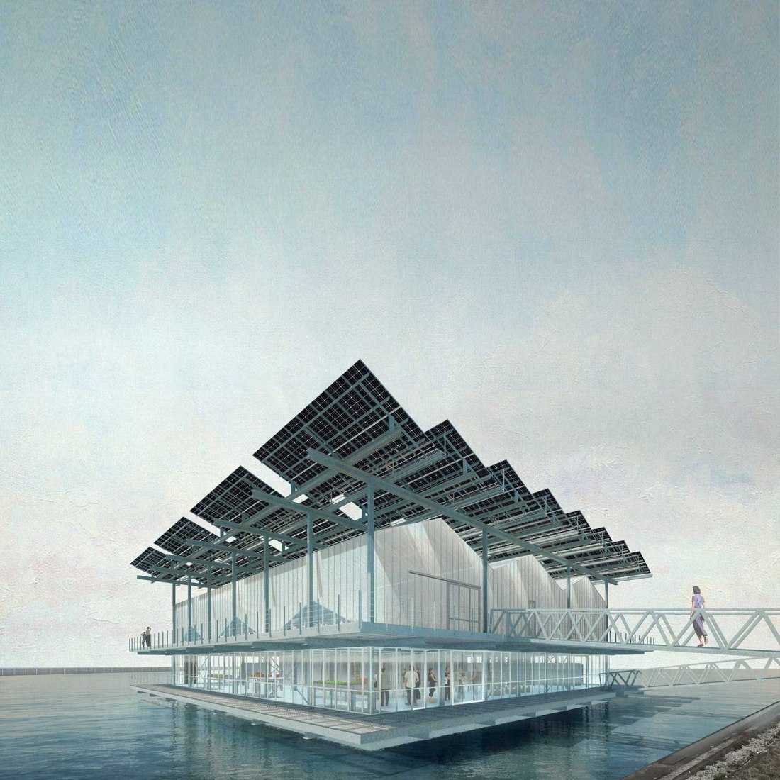 visualización. Granja flotante de aves de corral por Goldsmith Company