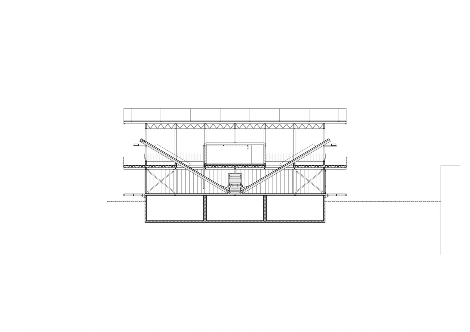 Sección. Floating Farm Dairy por Goldsmith Company.