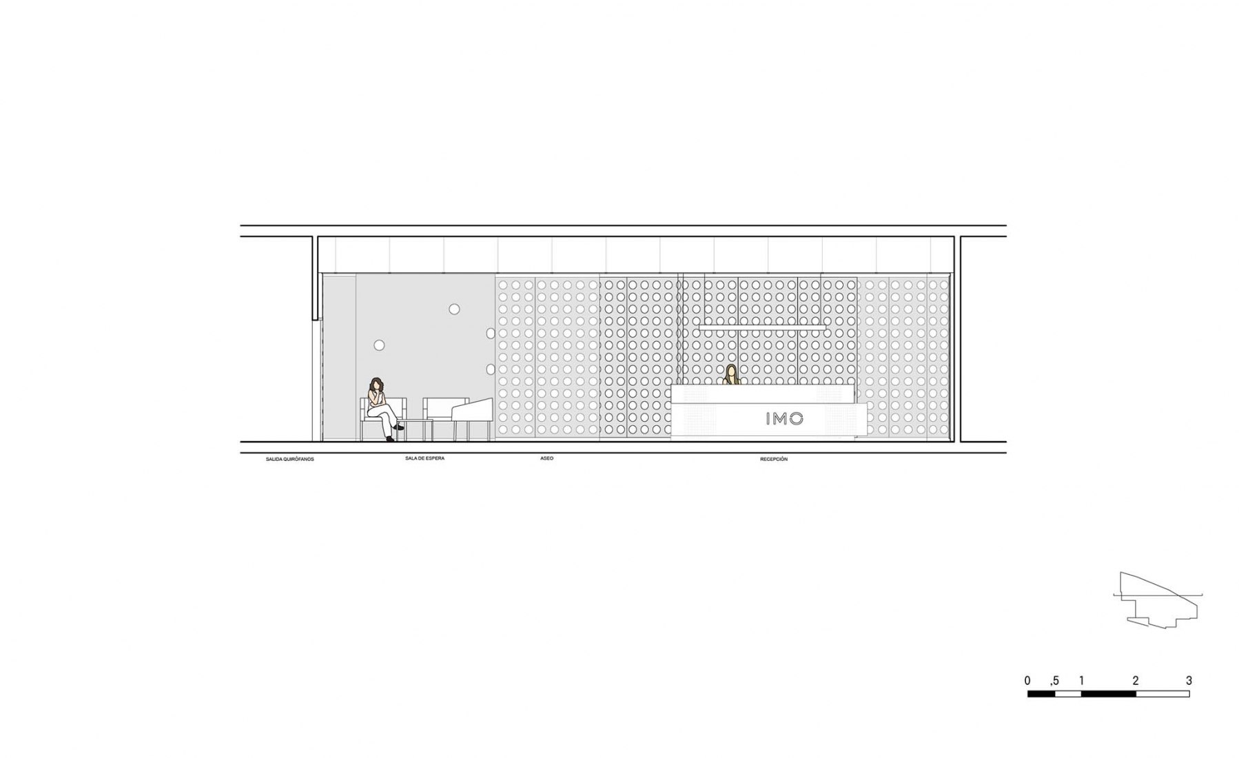 Section 2. OCULUM, lobby for the Institute of Ocular Microsurgery (IMO) in Mirasierra by gon architects.