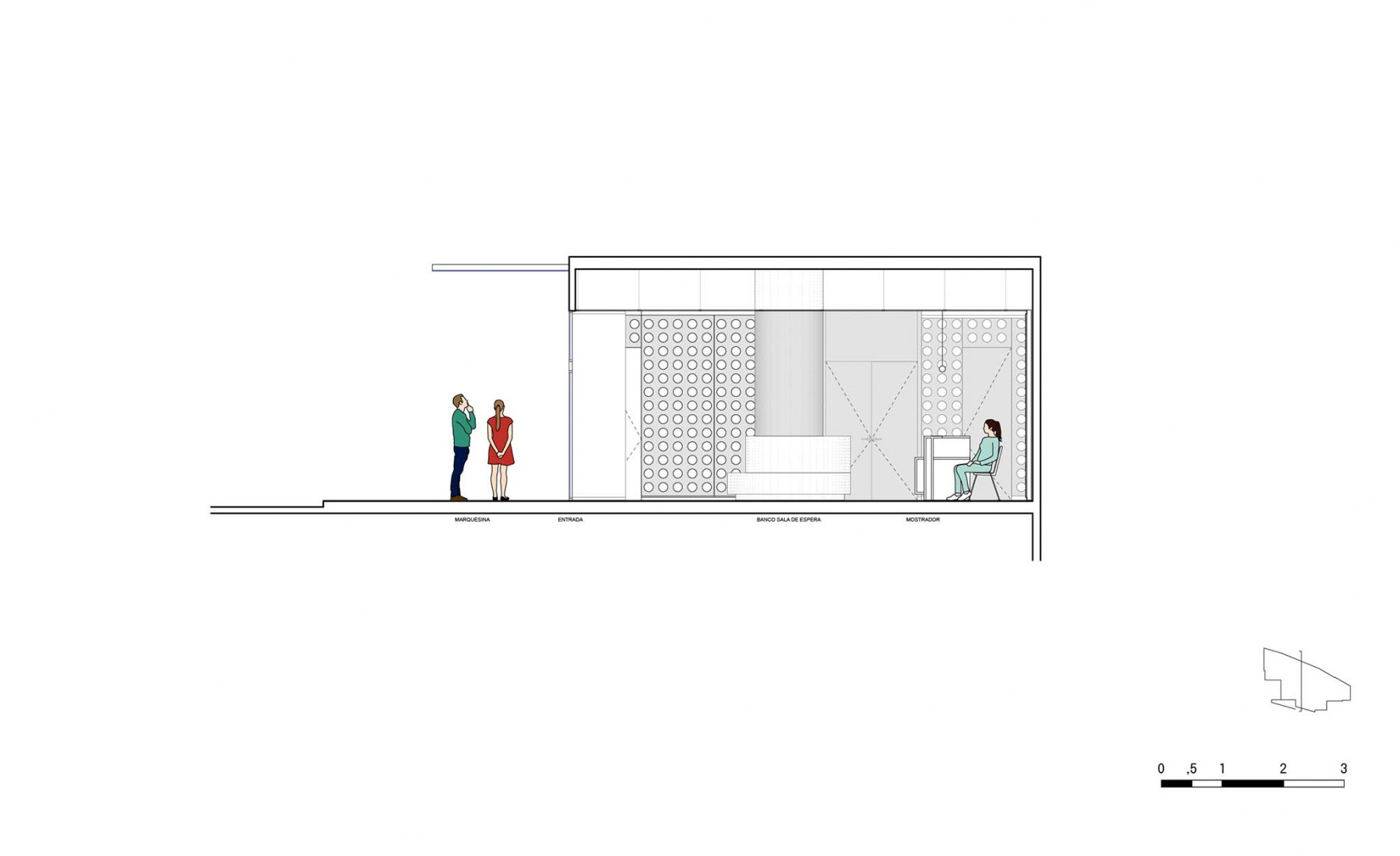 Section 3. OCULUM, lobby for the Institute of Ocular Microsurgery (IMO) in Mirasierra by gon architects.