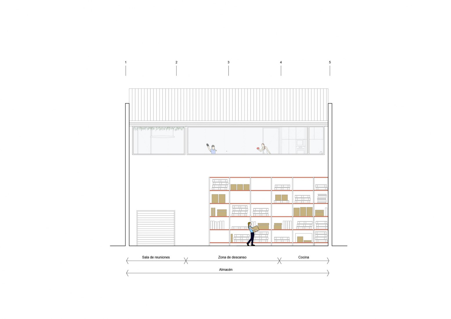 Sección f. Sideral por Gon architects