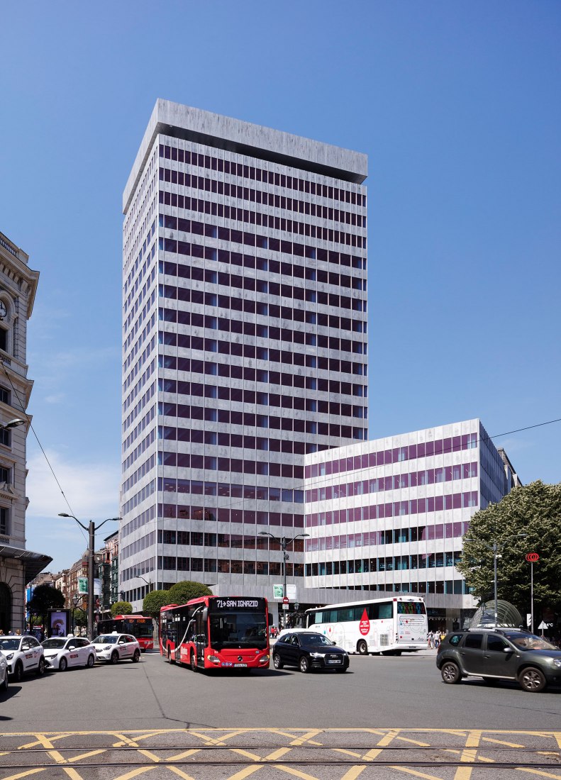 Reforma de la Torre Bizkaia por Gonzalo Carro. Fotografía por Aitor Ortiz.