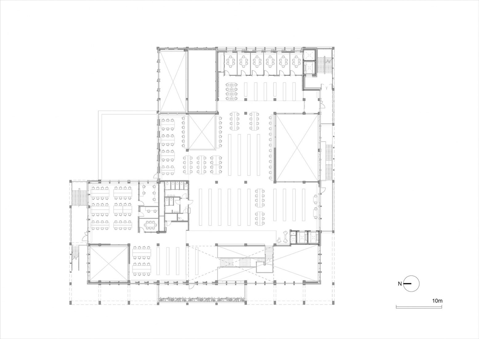 Third floor plan. Town House at Kingston University by Grafton Architects.
