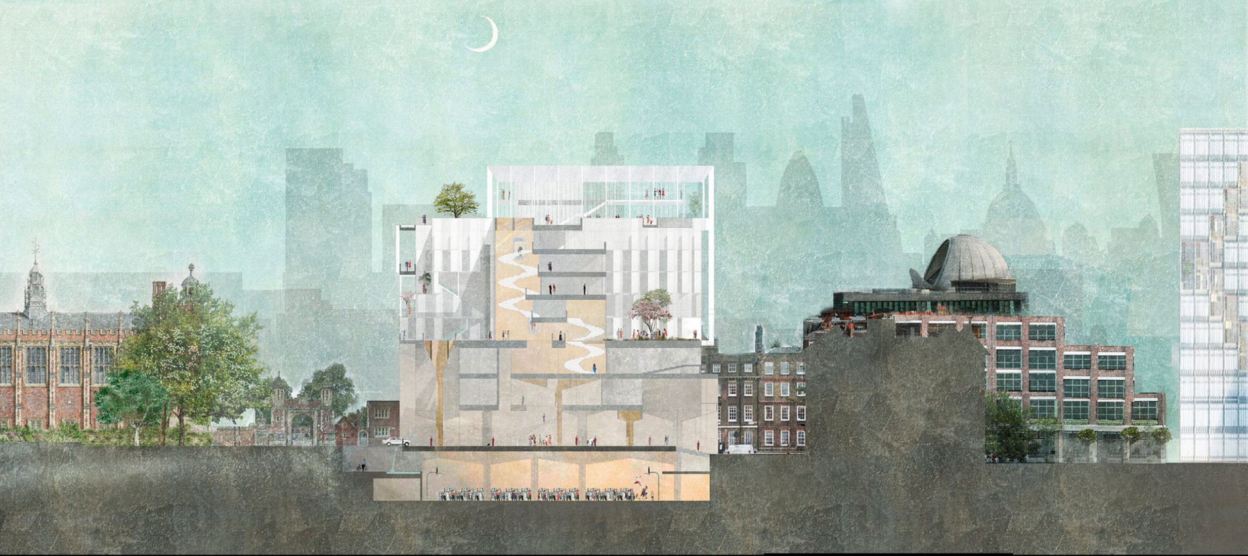 Vida interior del edificio Paul Marshall. 44 Lincoln’s Inn Fields/The Paul Marshall Building por Grafton Architects.