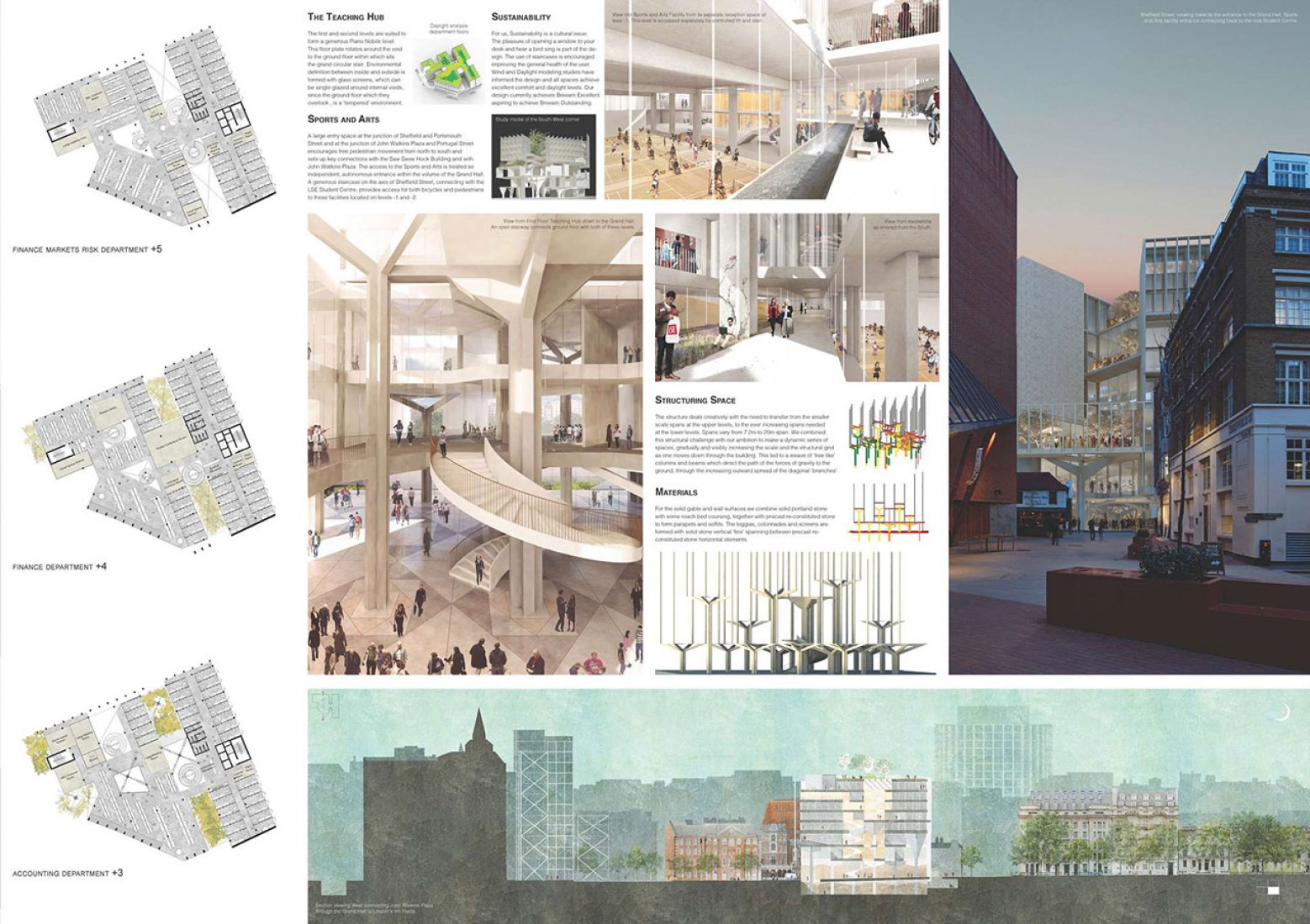 Panel 4 del concurso. 44 Lincoln’s Inn Fields/The Paul Marshall Building por Grafton Architects.