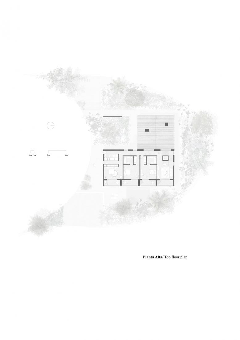 First floor plan. Cova Miradoiro in Caeira by Gramática Arquitectónica.