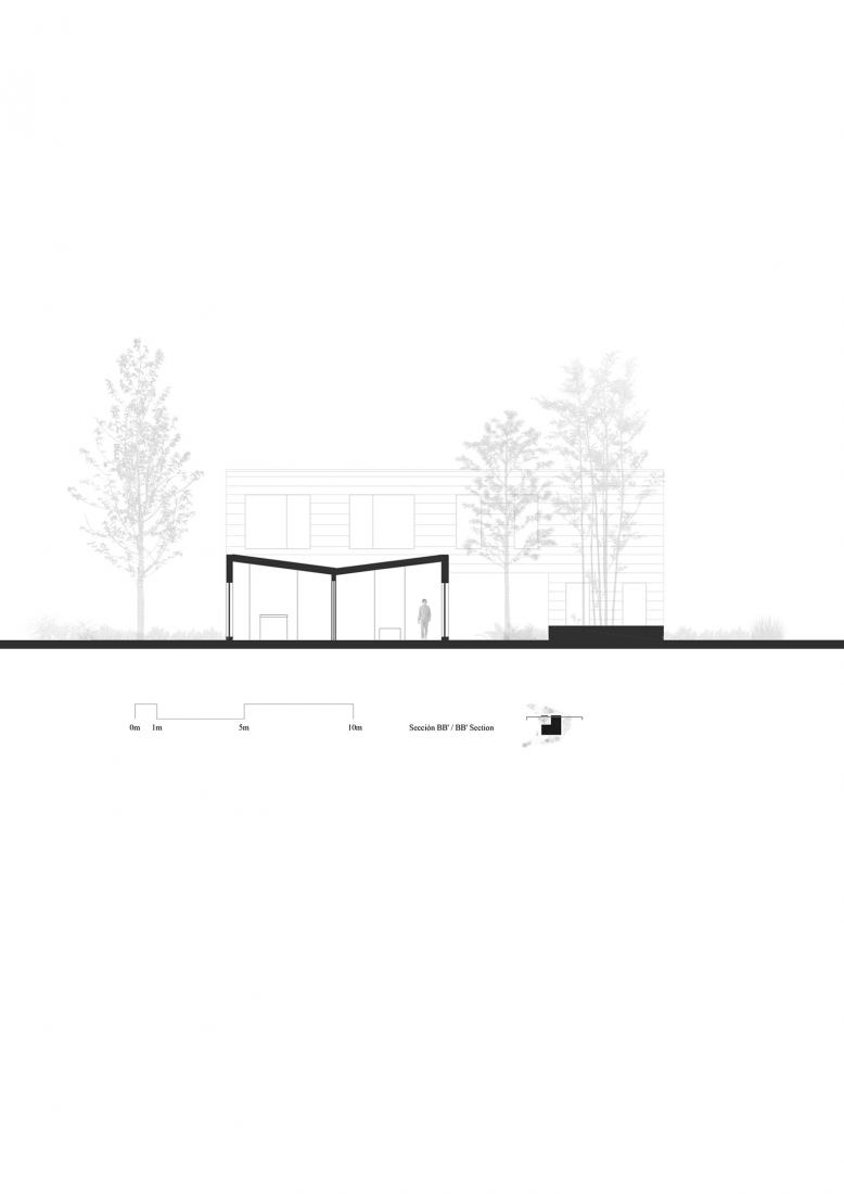 Section. Cova Miradoiro in Caeira by Gramática Arquitectónica.