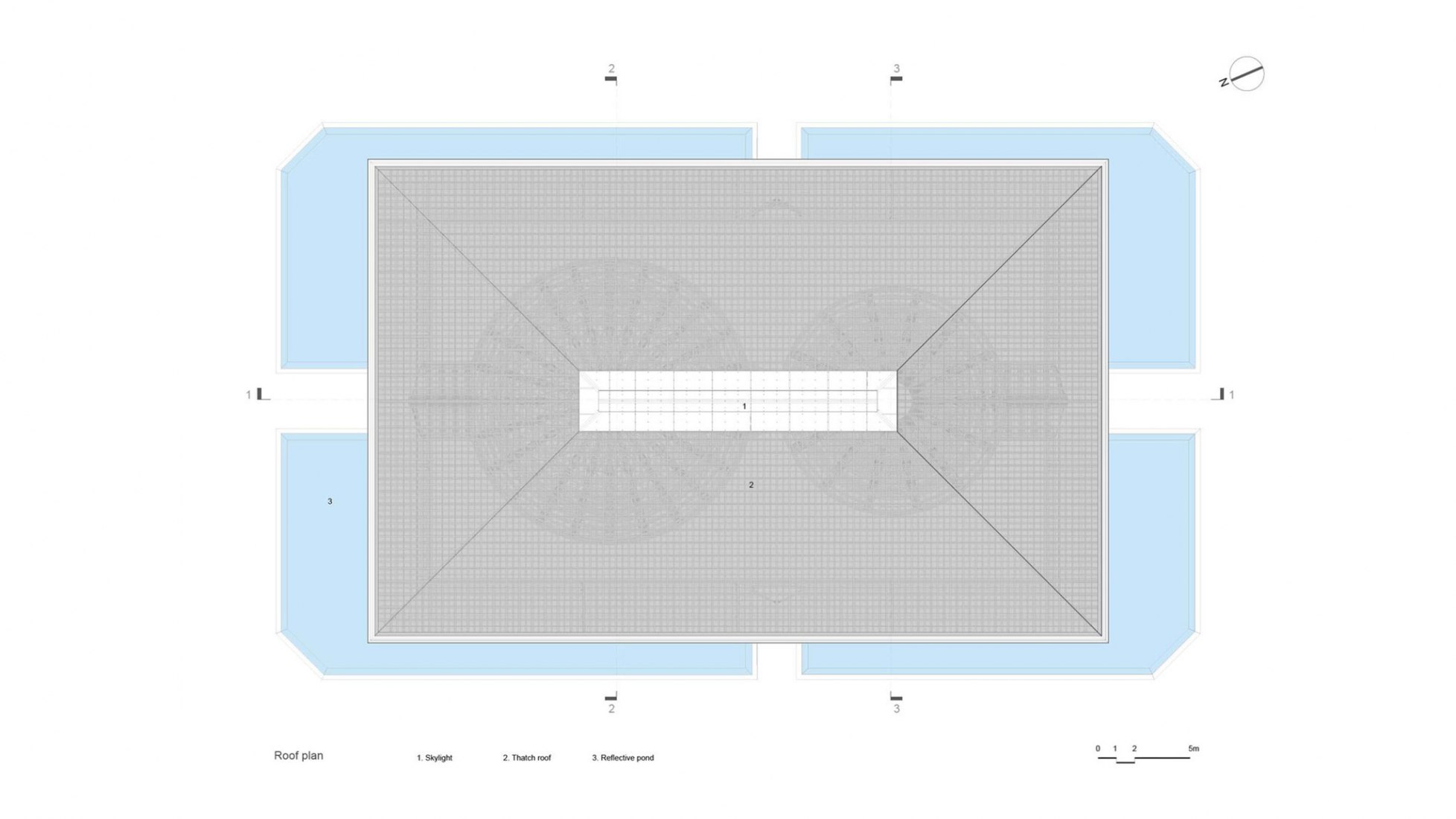 Planta de techo. Grand World Phu Quoc Welcome Center por VTN Architects.