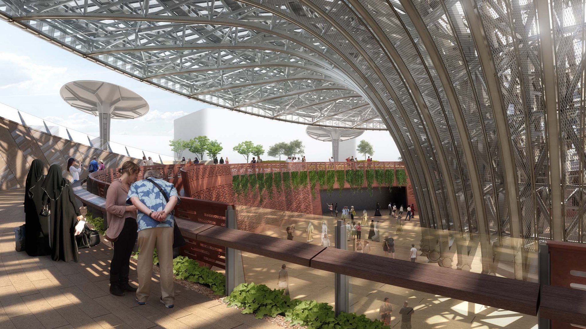 Visualización. Pabellón de la Sostenibilidad para la Expo de Dubai 2020 por Grimshaw Architects.
