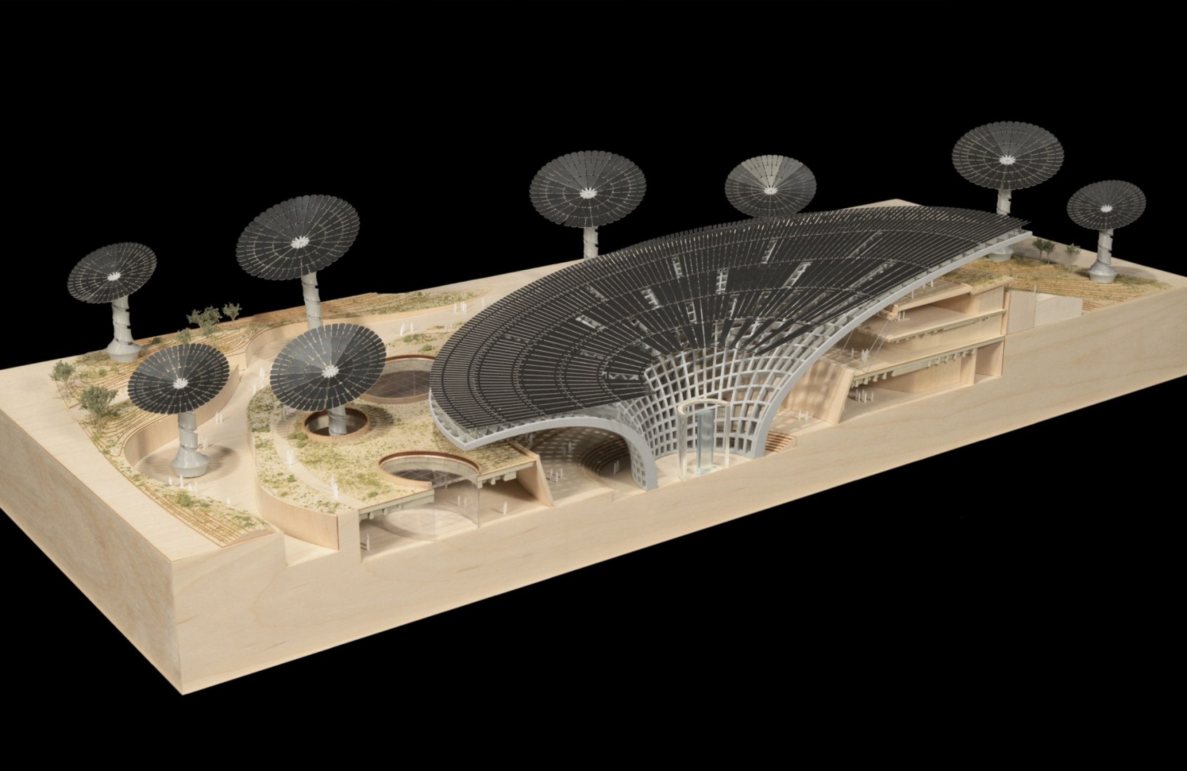 Maqueta. Pabellón de la Sostenibilidad para la Expo de Dubai 2020 por Grimshaw Architects.