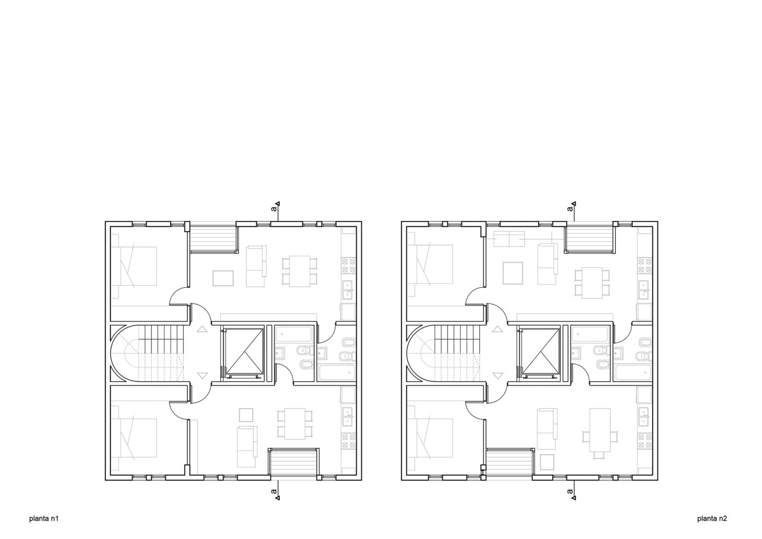 Primera y segunda planta. Edificio MAYO por Guadagna arquitectos.
