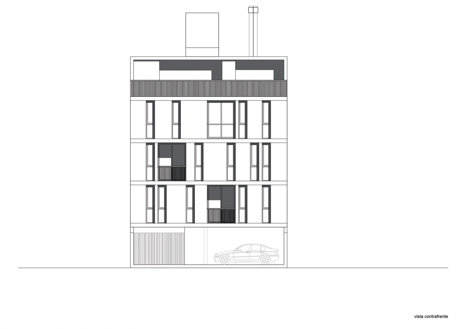 Vista contrafrente. Edificio MAYO por Guadagna arquitectos.