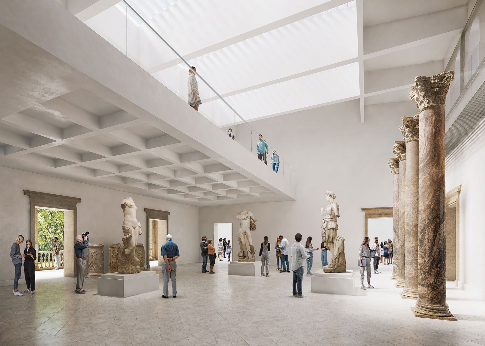 Rendering. Renovation of the Archaeological Museum of Seville by Guillermo Vázquez Consuegra.