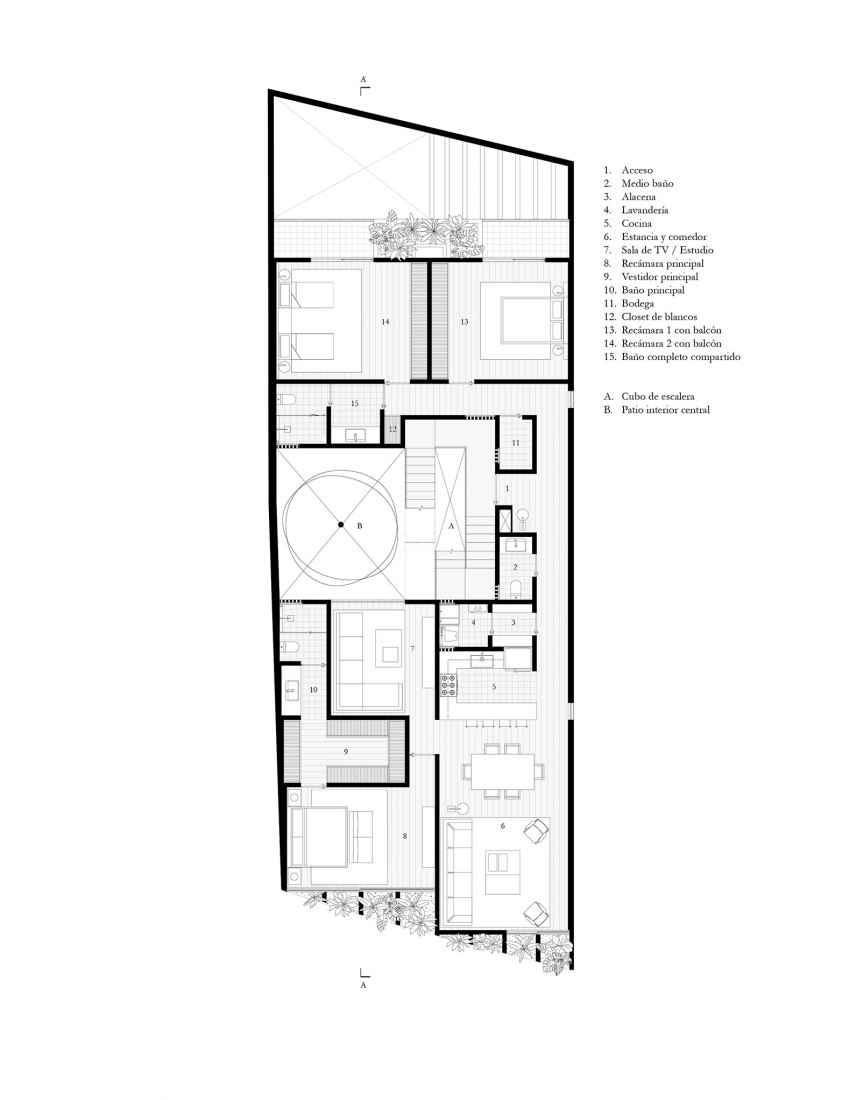 First floor plan. Hadas by REIMS 502. Design by Eduardo Reims.
