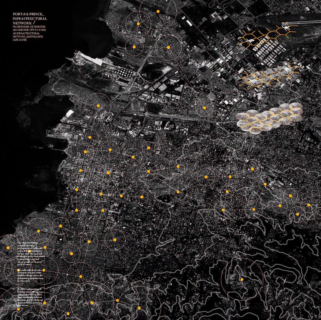 Posible distribución del Hub a través del área metropolitana de Puerto Príncipe.