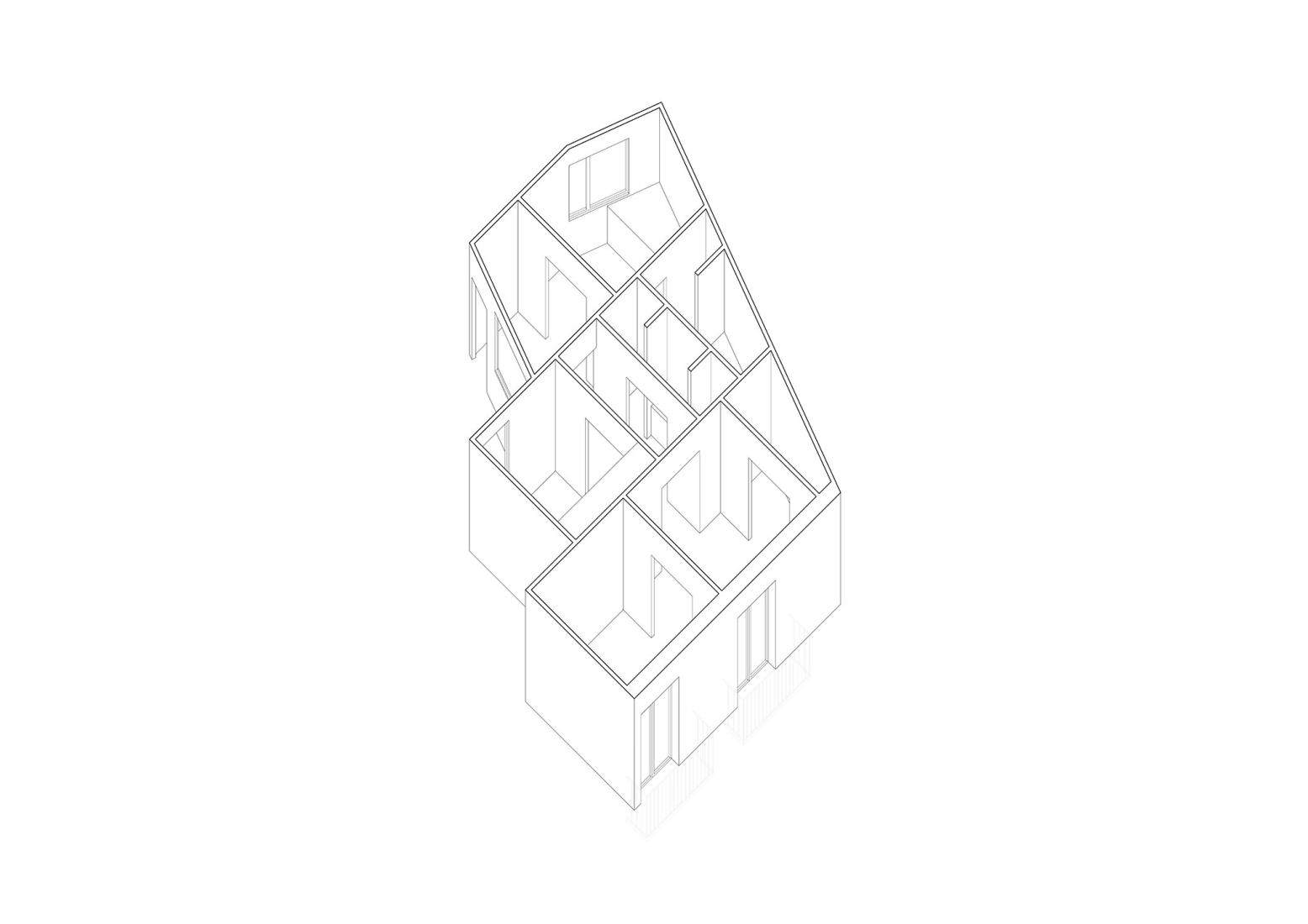 Type 4 axonometry. Casa Gloria by Hanghar.