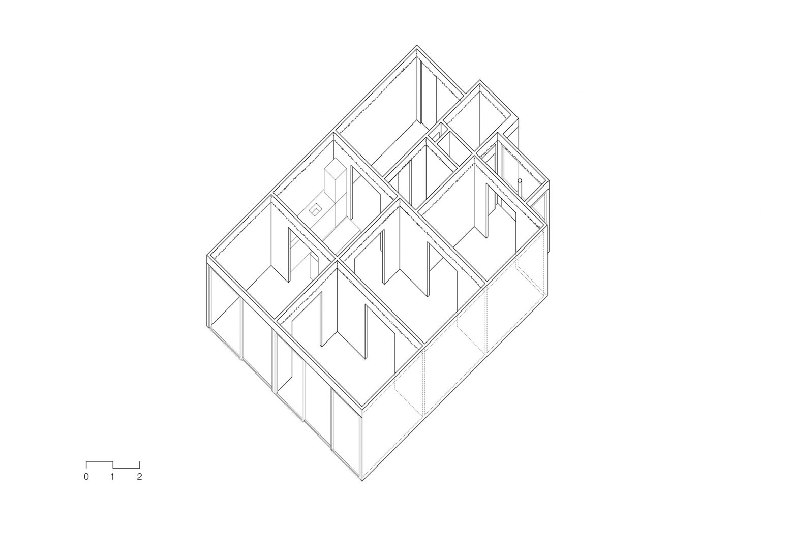 Axonometry. Ronda House by Hanghar.