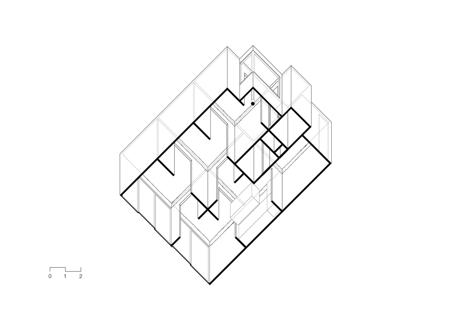 Axonometry. Ronda House by Hanghar.