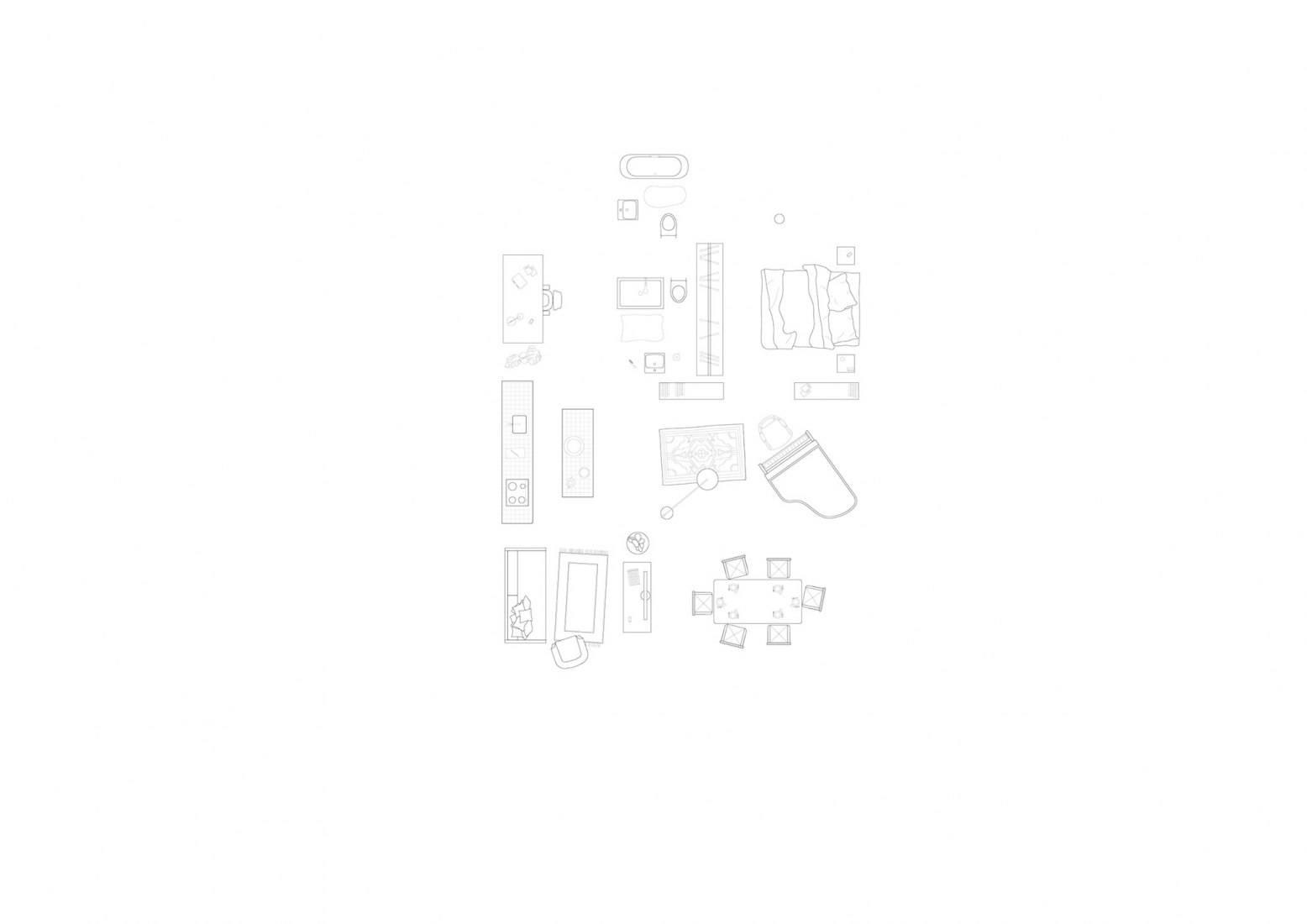 Furniture plan. Ronda House by Hanghar.