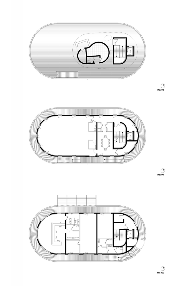 Plantas de la Oficina del Capitán del puerto por PietriArchitectes.