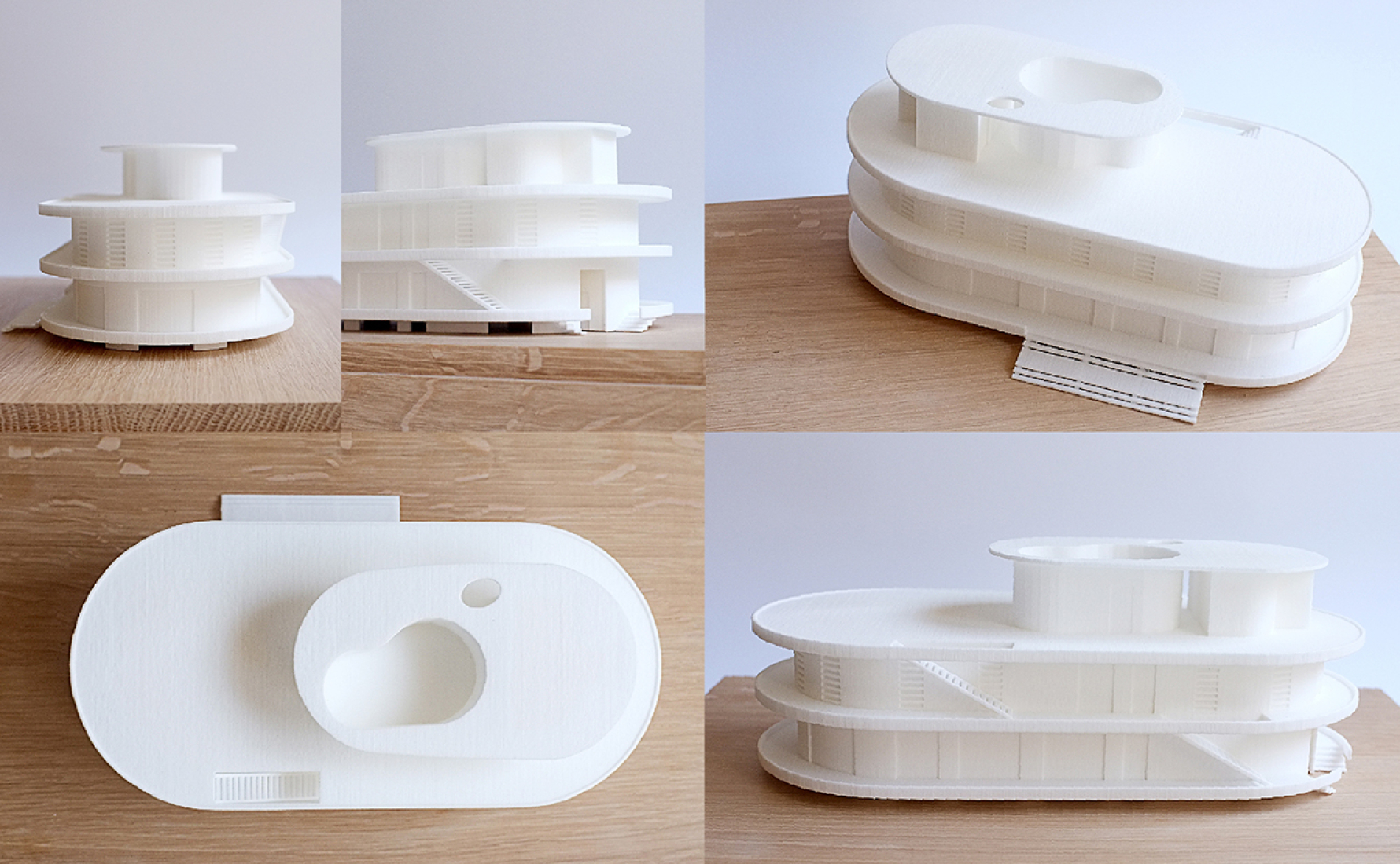 Maqueta de la Oficina del Capitán del puerto por PietriArchitectes. 