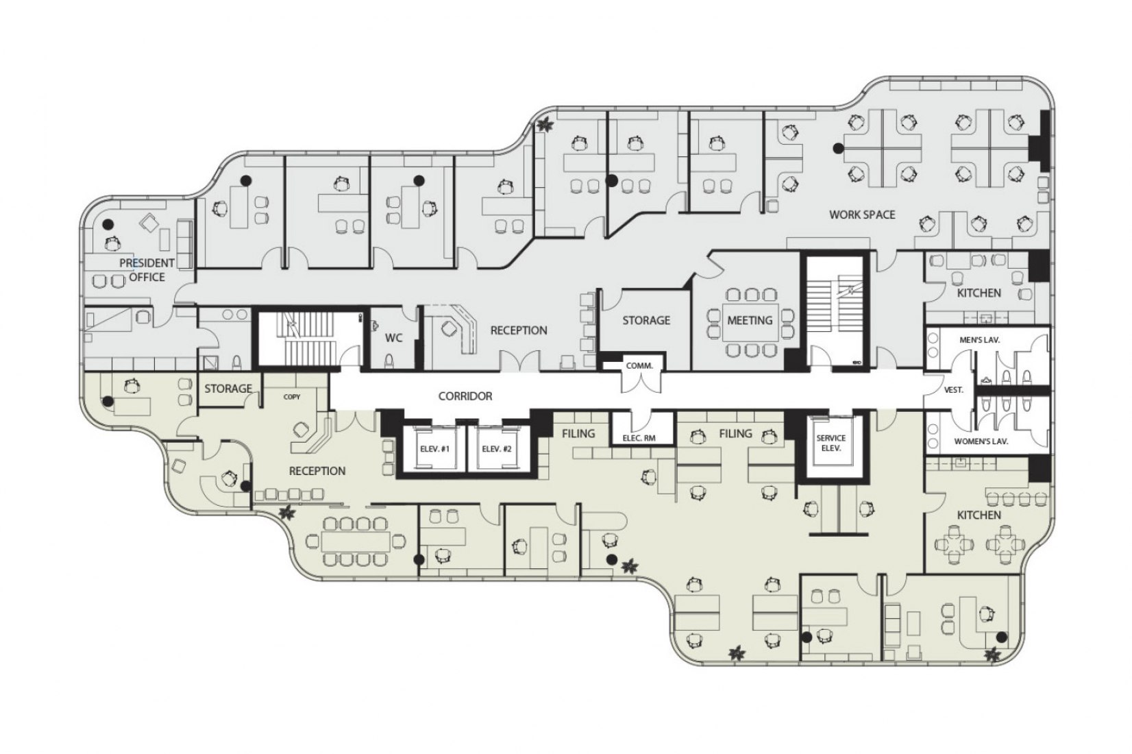 Planta. 7 St. Thomas por Hariri Pontarini Architects