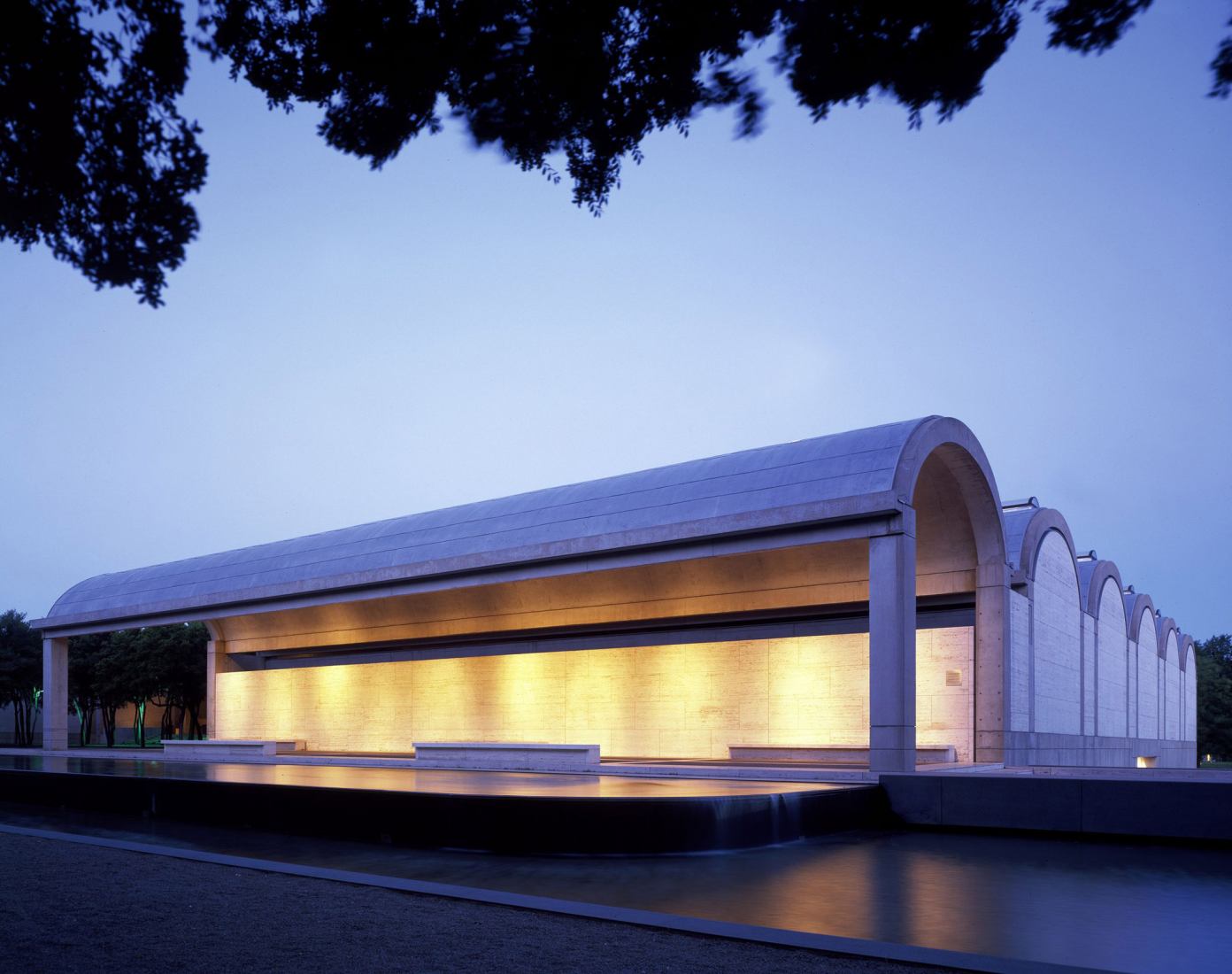 Pattison played an important role in the creation of Louis Kahn's landscaping for the Kimbell Art Museum in Fort Worth, Texas. Photograph by Carol M. Highsmith/Library of Congress (Public domain)