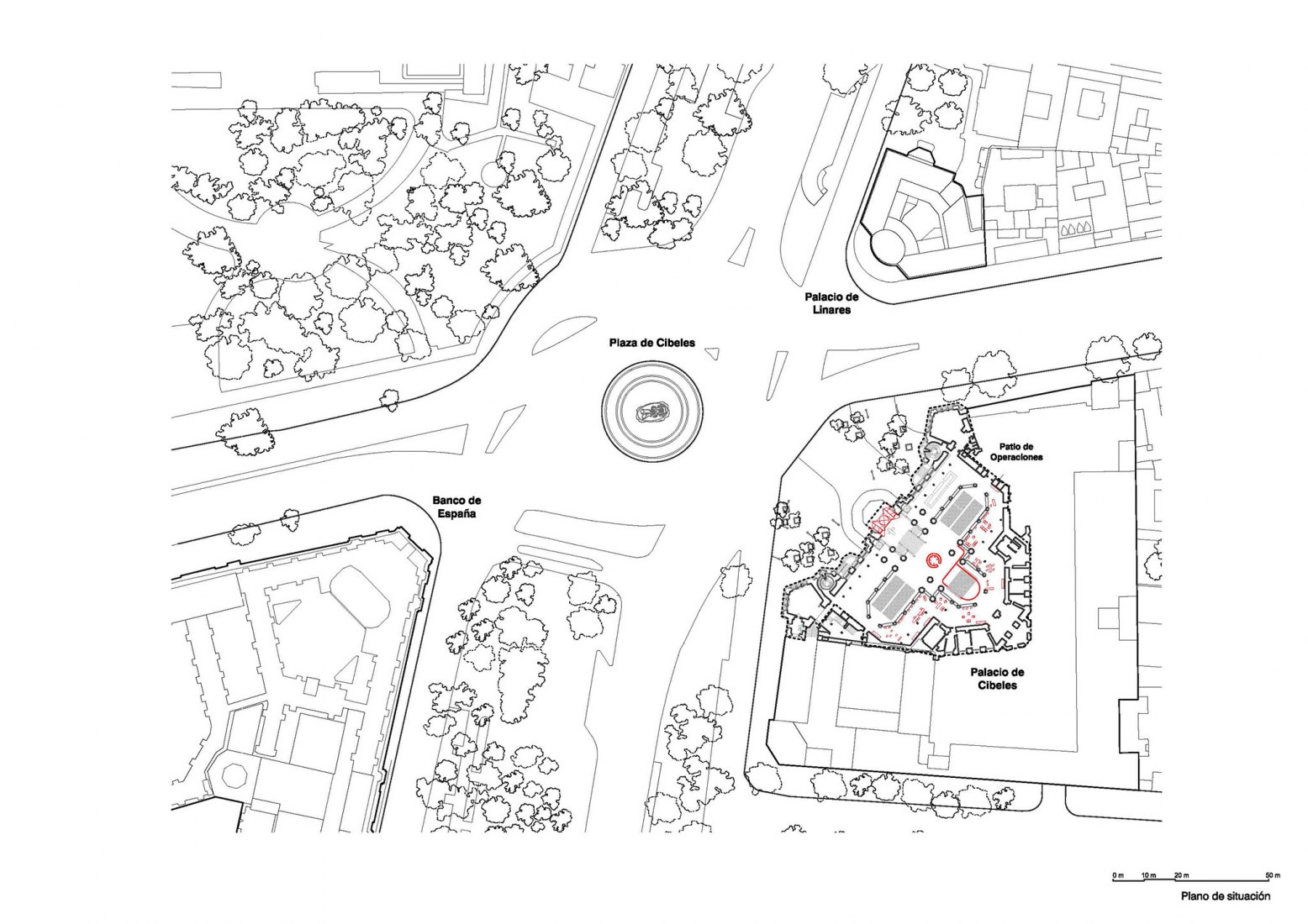 Site plan. Colgando del Centro by Héctor Fernández Elorza