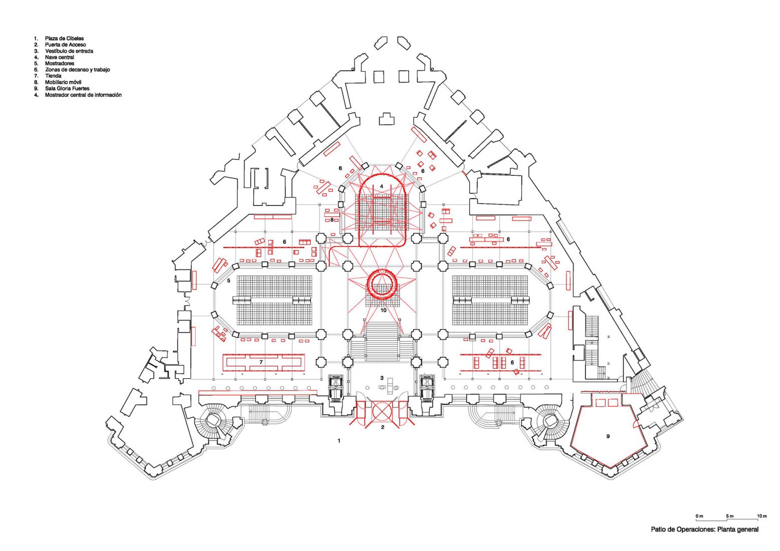 Operations yard - general plan. Colgando del Centro by Héctor Fernández Elorza