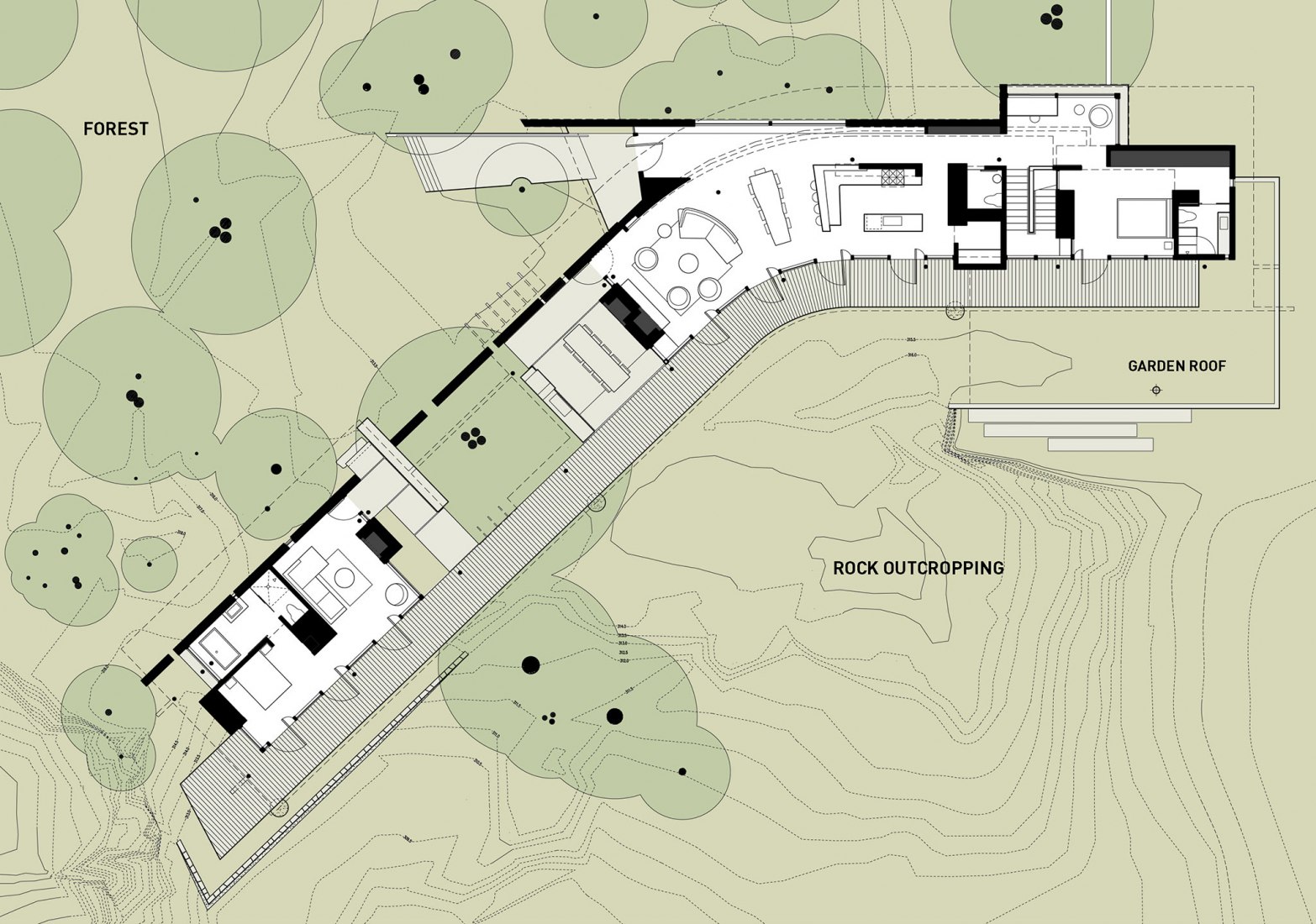 Plano de situación. Suncrest por Heliotrope Architects