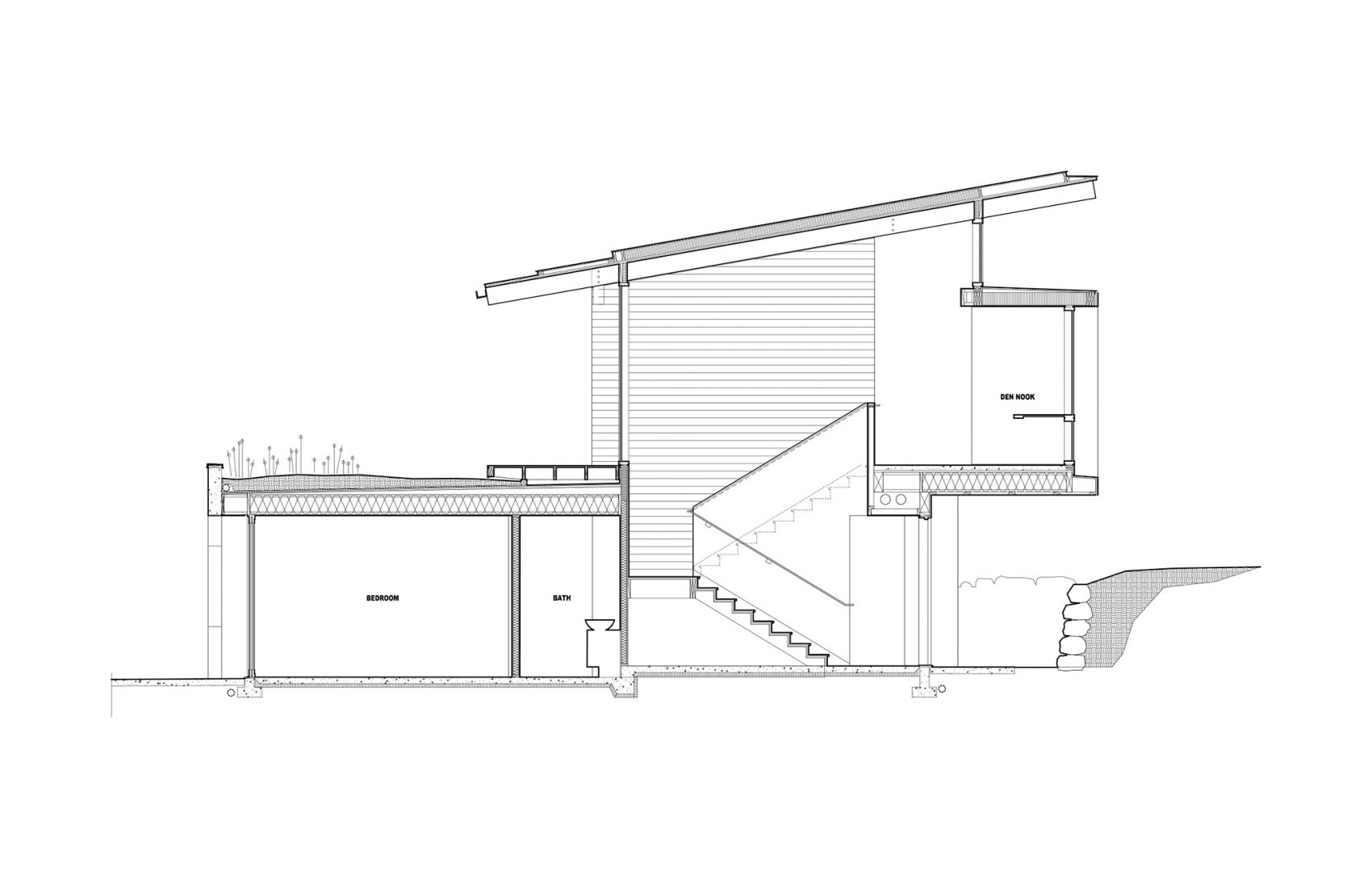 Sección. Suncrest por Heliotrope Architects