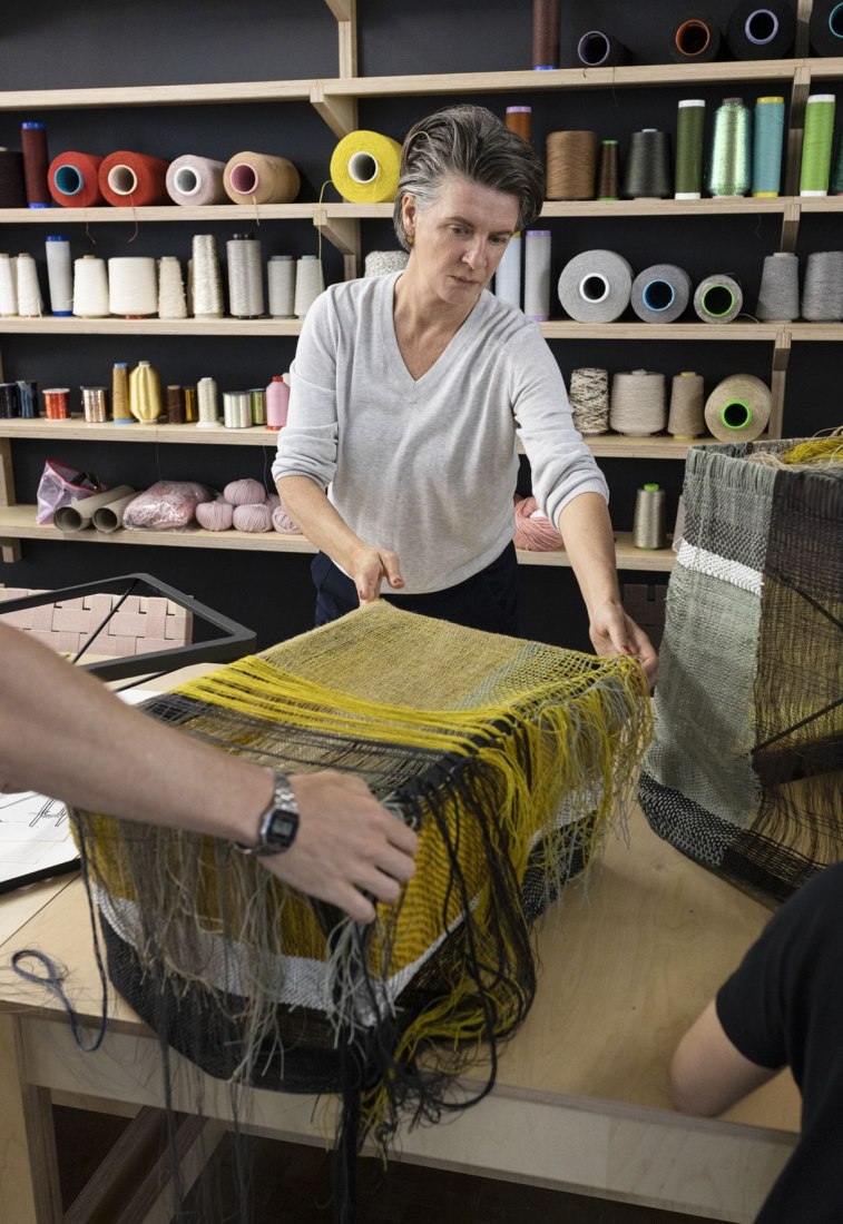 Hella Jongerius, research for the Seamless Loom. Photograph by Roel van Tour