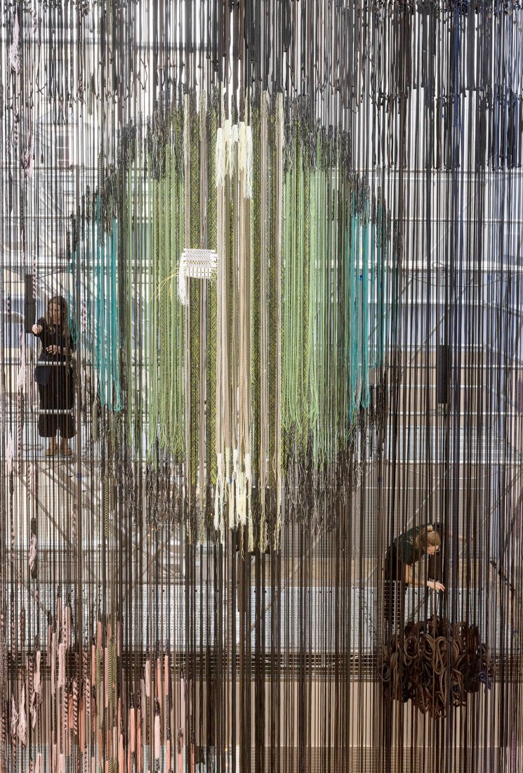Hella Jongerius, research for the Seamless Loom. Photograph by Roel van Tour