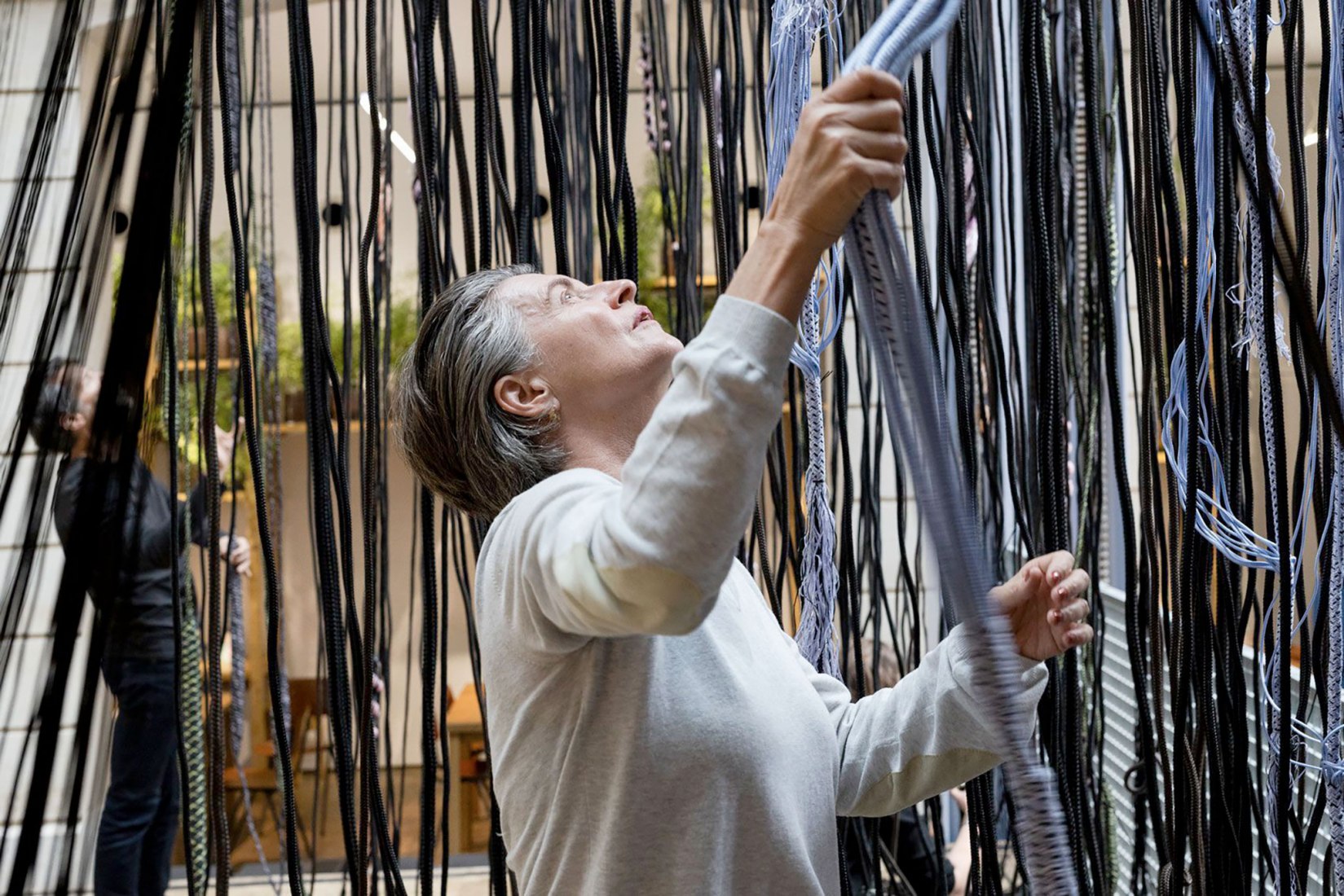 Hella Jongerius, research for the Seamless Loom. Photograph by Roel van Tour
