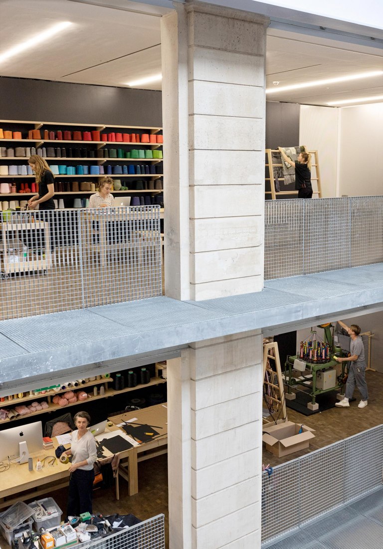 Hella Jongerius, research for the Seamless Loom. Photograph by Roel van Tour