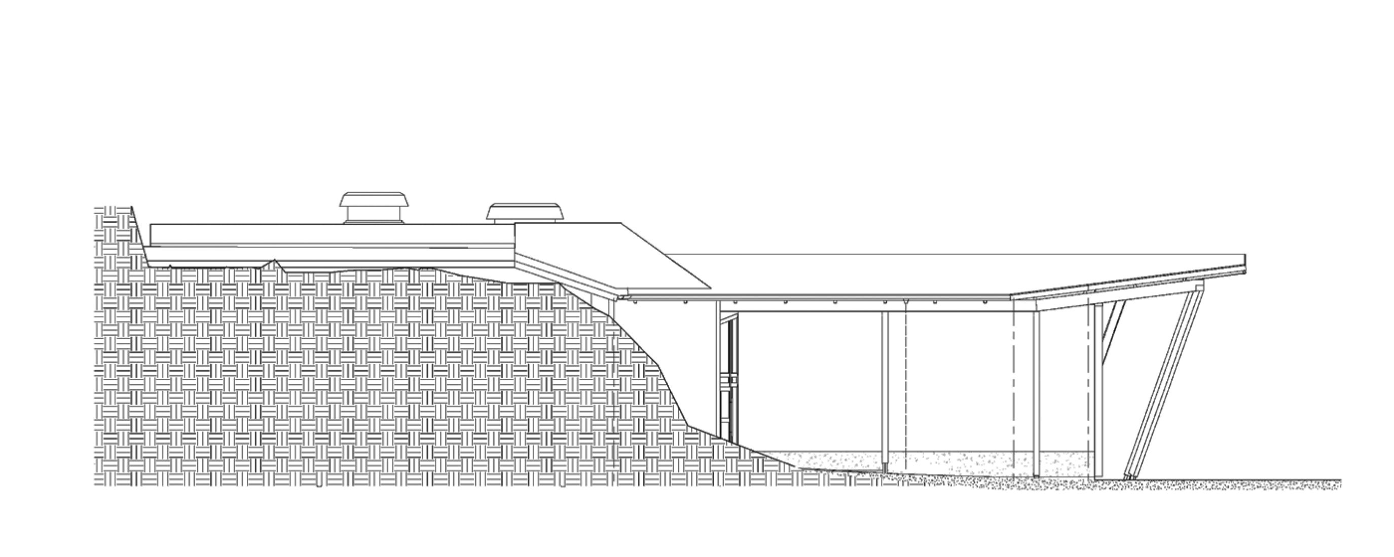 Elevation. Restaurant Hemsö by Sverker Cajmatz, Sweco Architects. image © Sweco Architects.