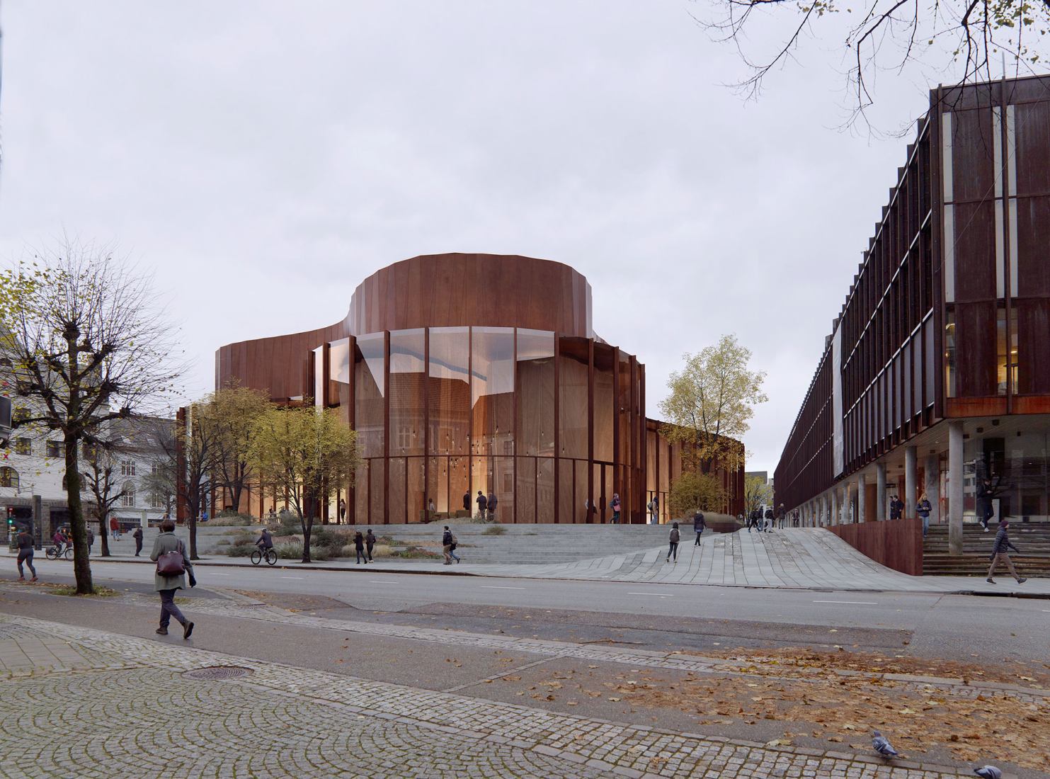 New Arts Center in Bergen by Henning Larsen. Rendering by KVANT-1.