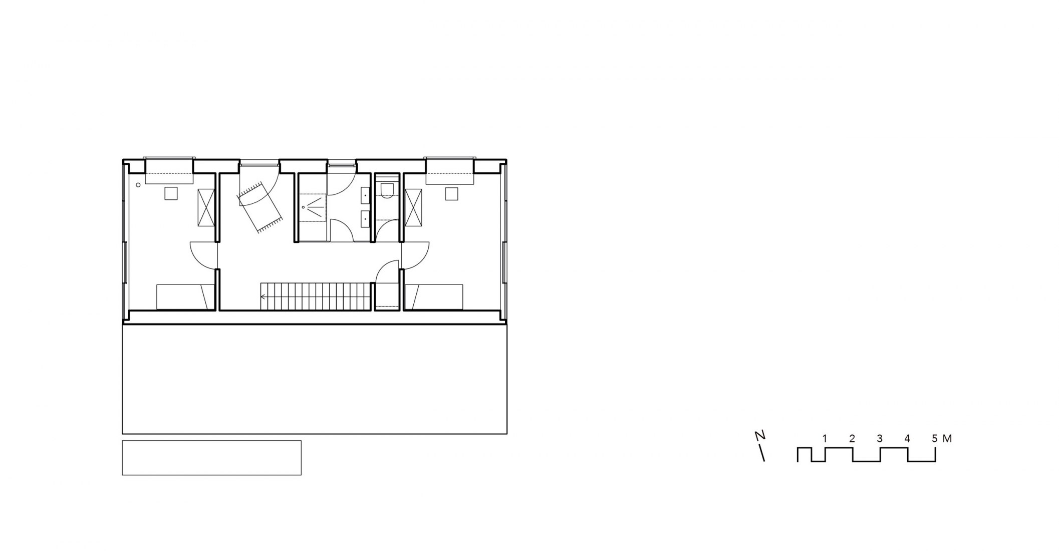 Second floor plan. Hercule, single-family house by 2001.
