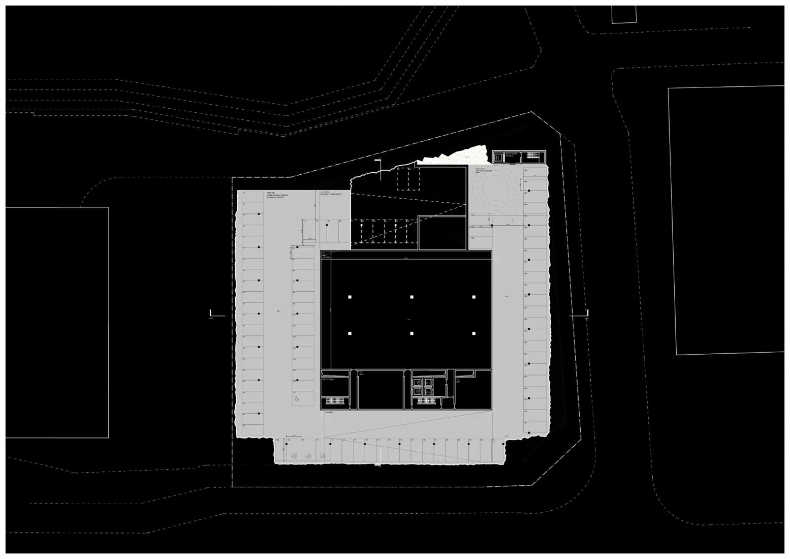 Basement floor plan. Seoripul Open Art Storage by Herzog & de Meuron.
