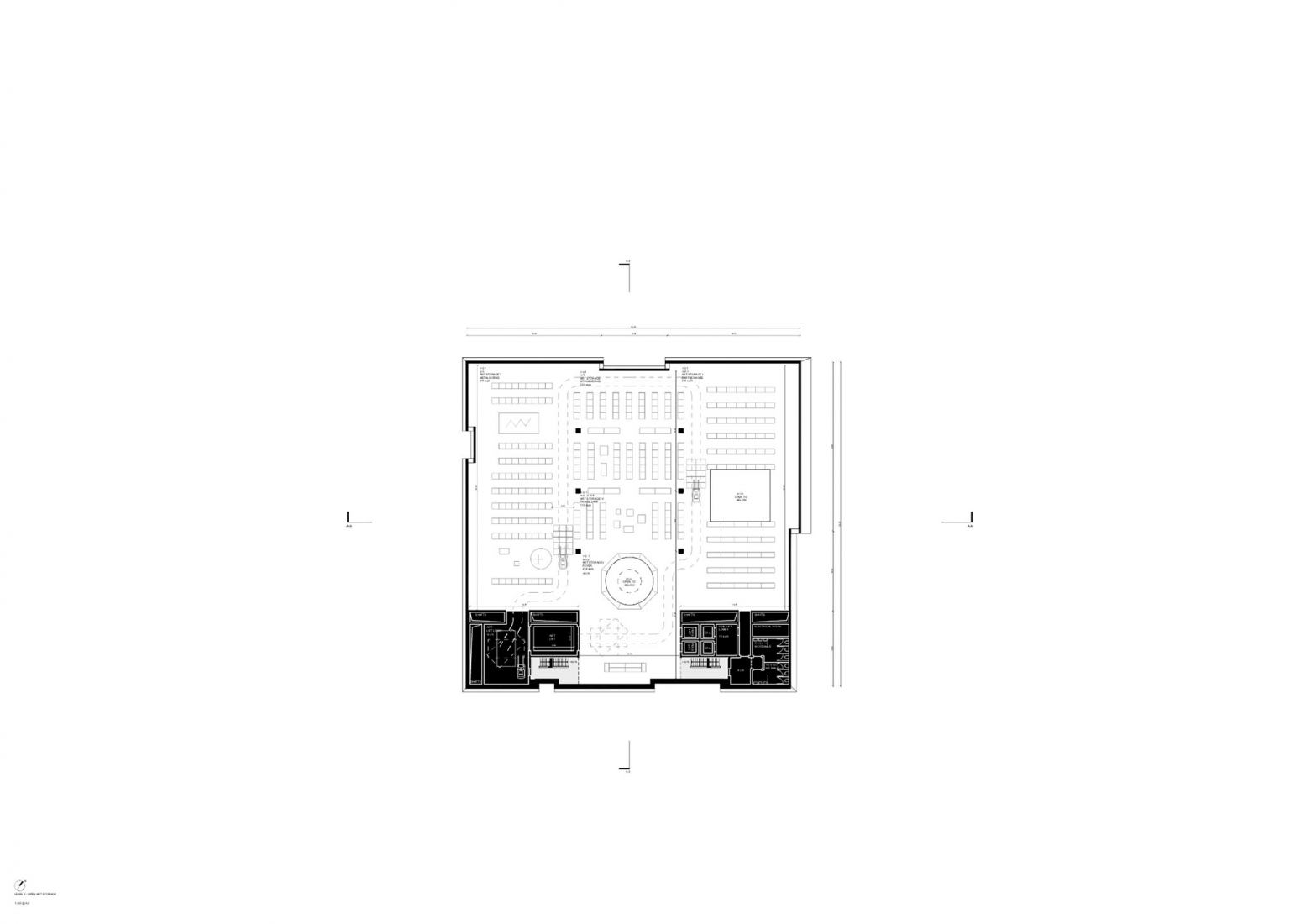 Second floor plan. Seoripul Open Art Storage by Herzog & de Meuron.
