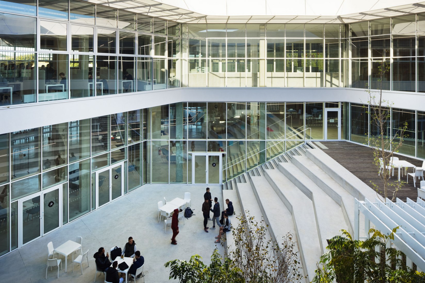 Learning center Hexagone by Rémy Marciano. Photograph by Takuji Shimmur.