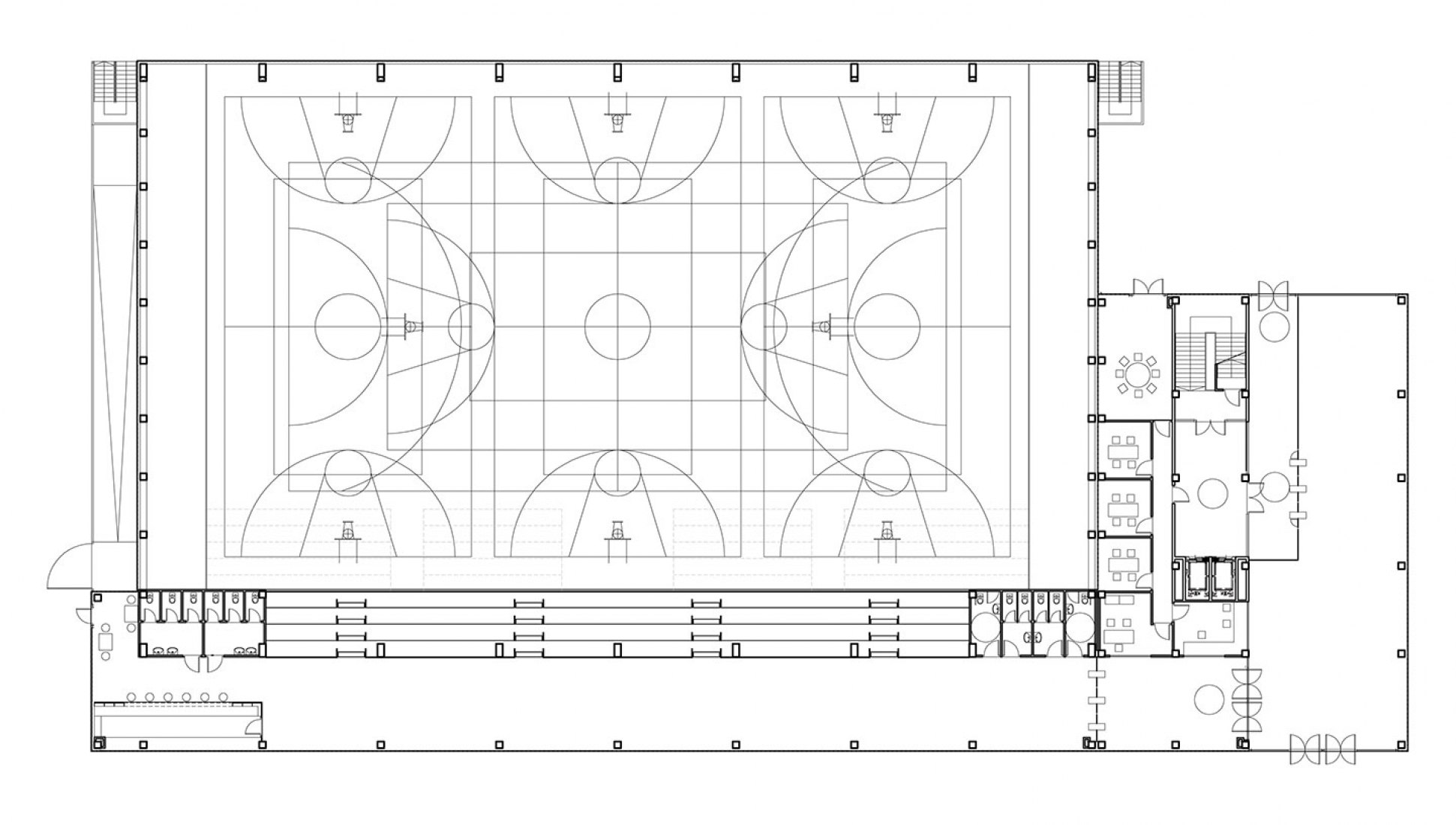Planta baja de Sport Cter. por HIKA arkitektura