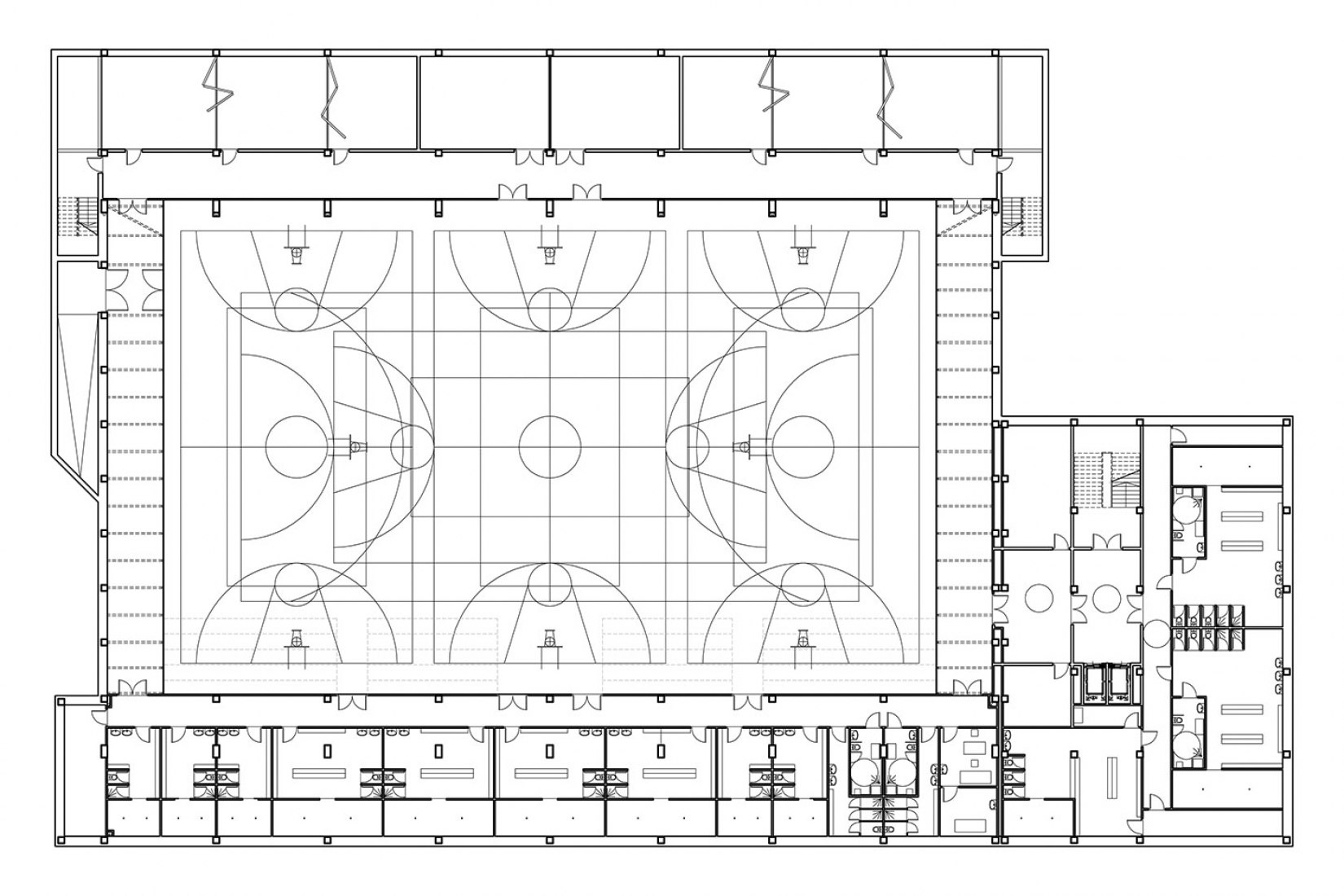 Planta sótano de Sport Cter. por HIKA arkitektura