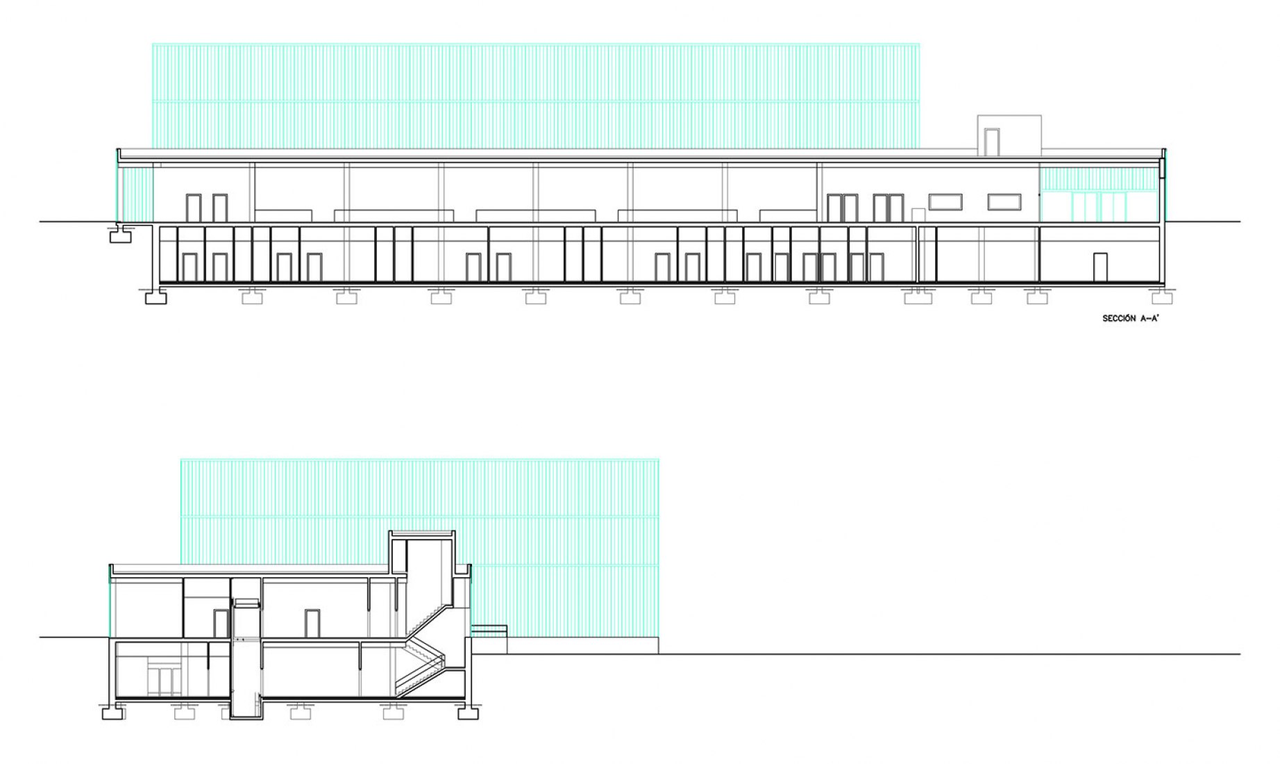 Secciones de Sport Cter. por HIKA arkitektura