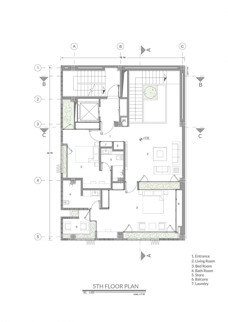 Planta quinta. Kohan Ceram por Hooba Design Group