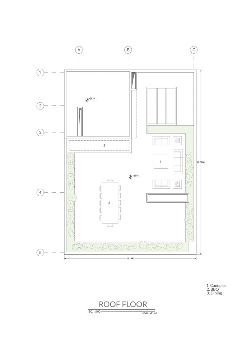 Planta de cubiertas. Kohan Ceram por Hooba Design Group