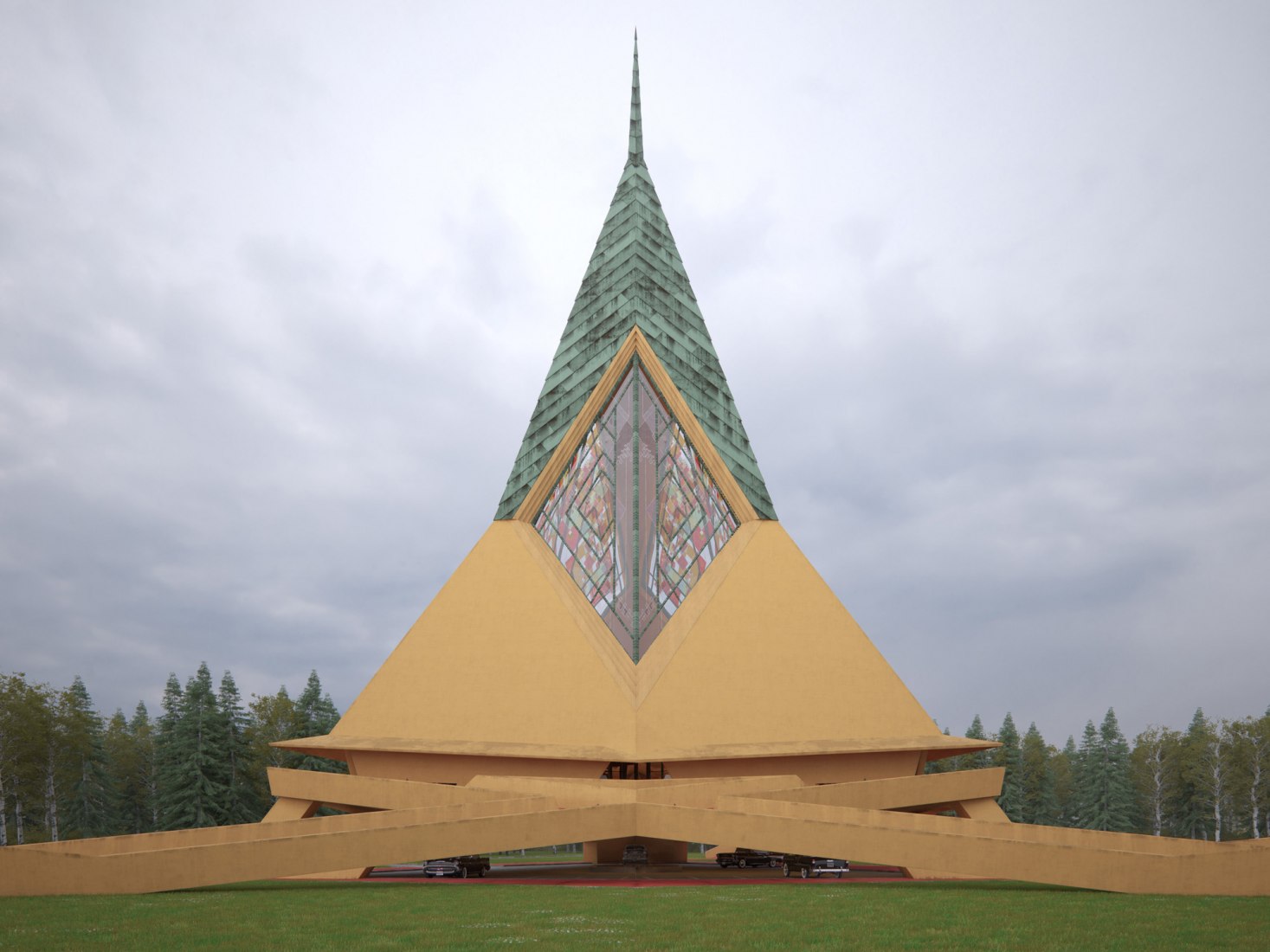 Trinity Chapel para la universidad de Oklahoma. Imagen © David Romero