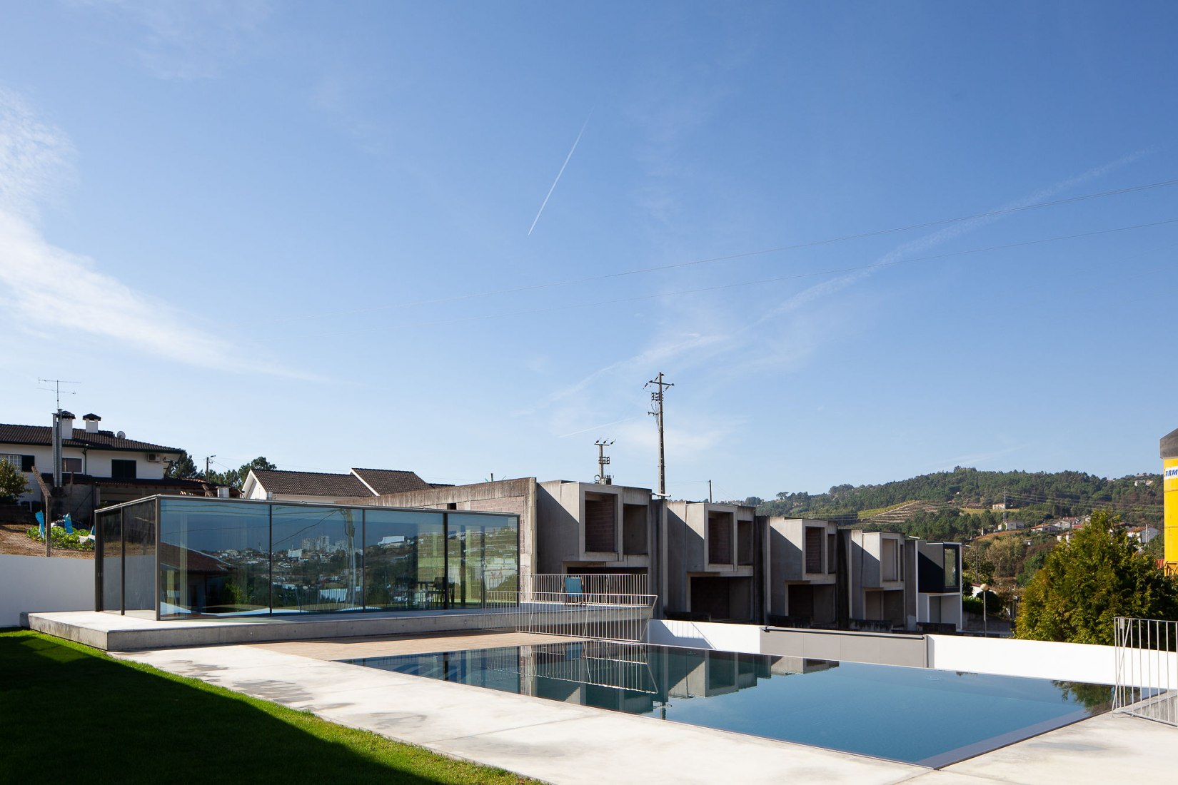 Pool Pavilion by Antonio Cruz Lopes Architect. Photograph by Jose Campos.